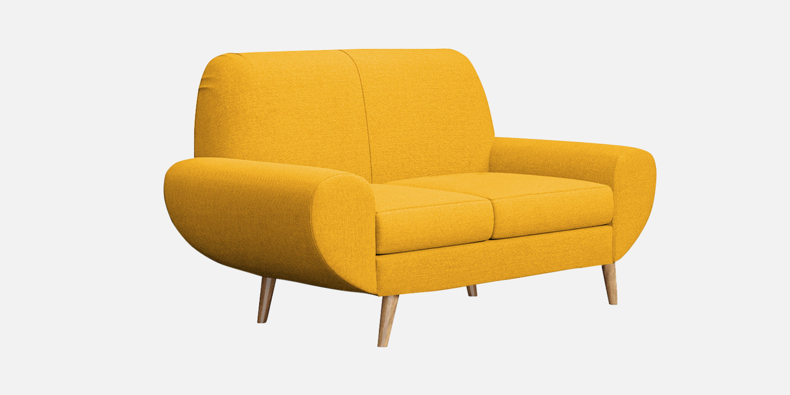 Jessy Fabric 2 Seater Sofa In Bold Yellow Colour
