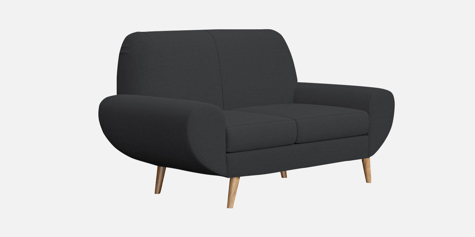 Jessy Fabric 2 Seater Sofa In Charcoal Grey Colour