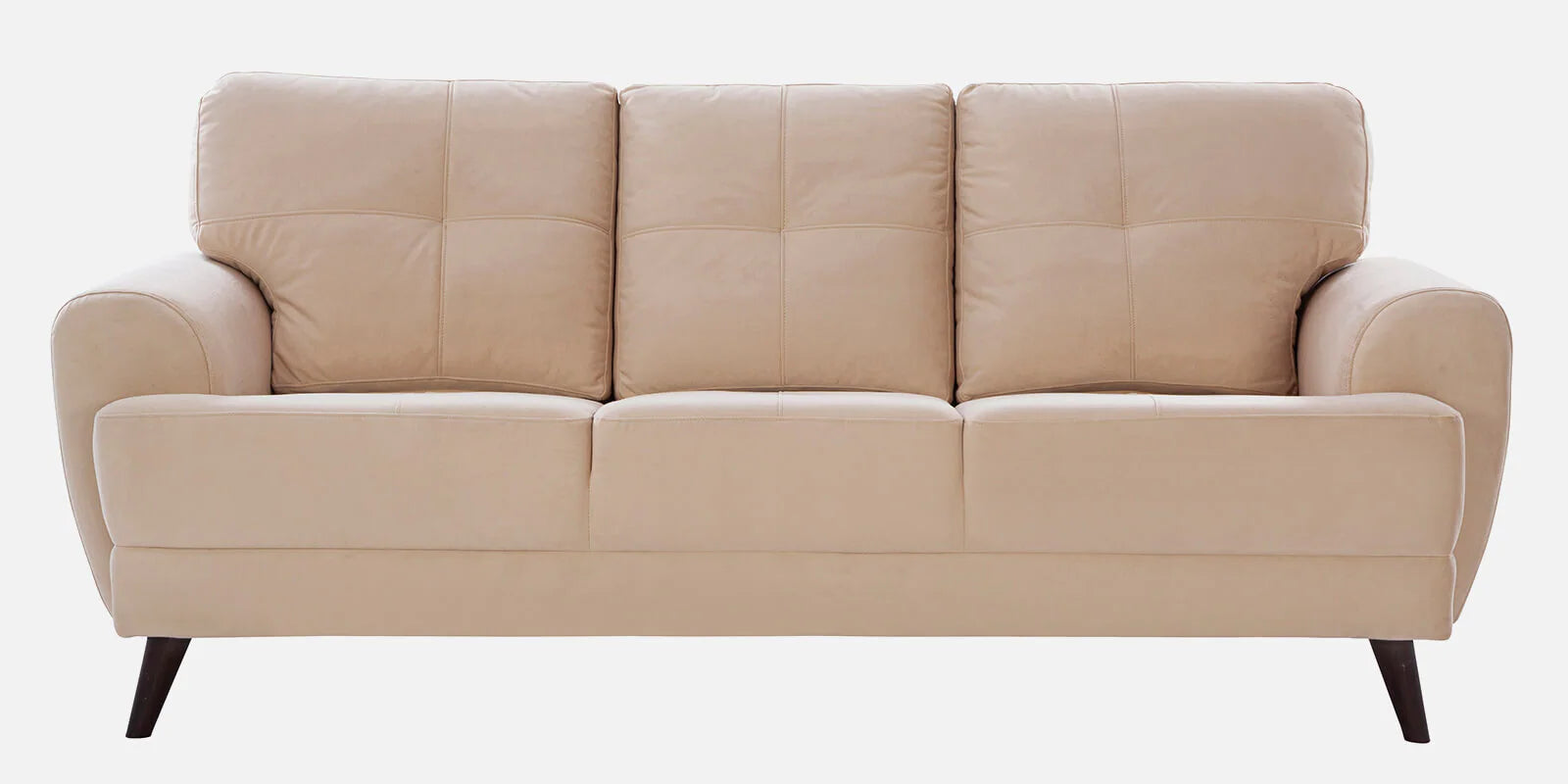 Jisba Fabric 3 Seater Sofa In Beige Colour