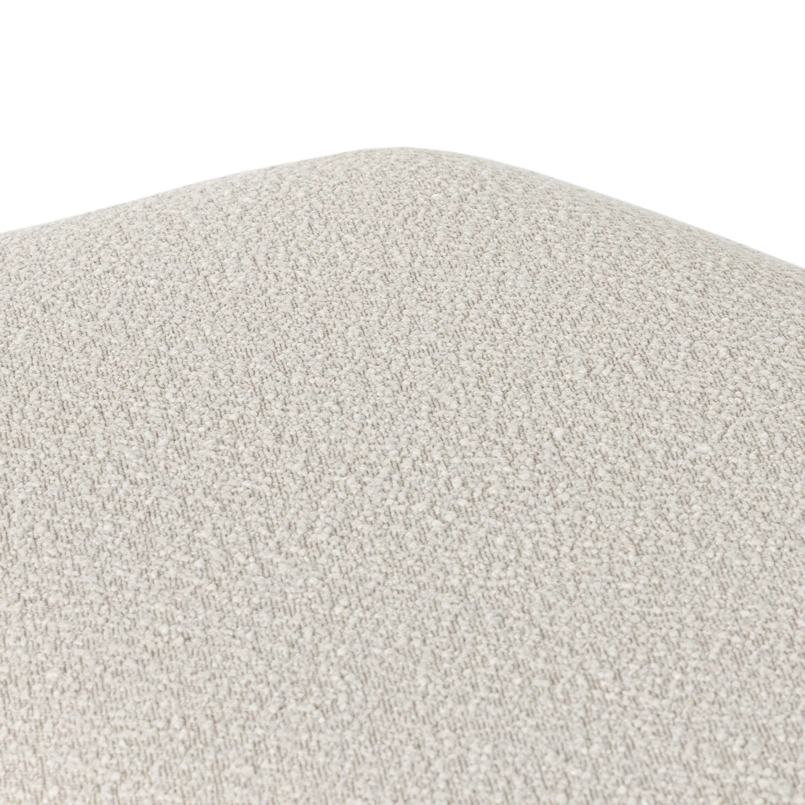 Maxime Boucle Fabric Bench In Bright White Colour - Febonic Living