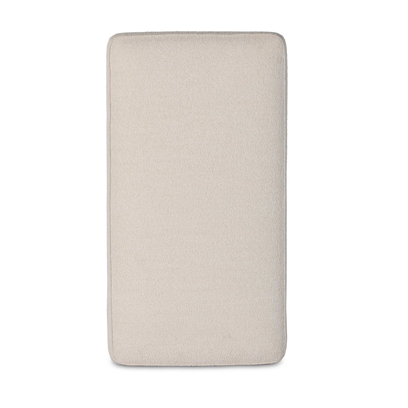 Maxime Boucle Fabric Bench In Bright White Colour - Febonic Living
