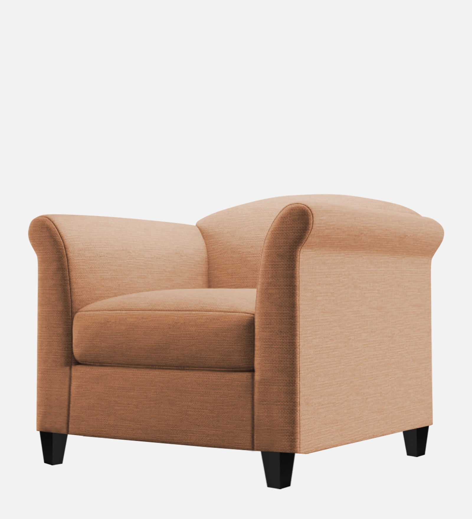 Kimber Fabric 1 Seater Sofa In Cosmic Beige Colour