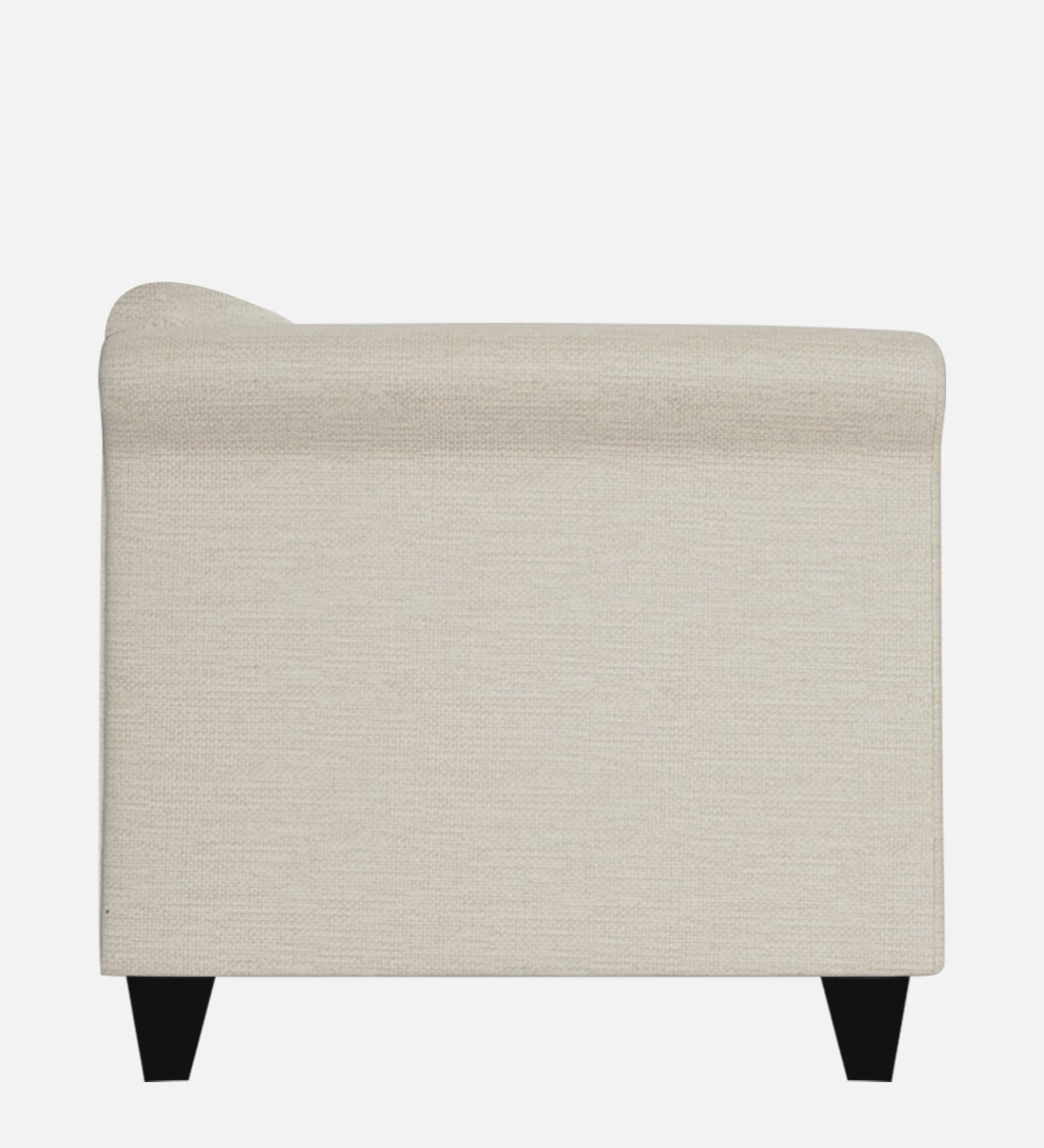 Kimber Fabric 1 Seater Sofa In Ivory Cream Colour