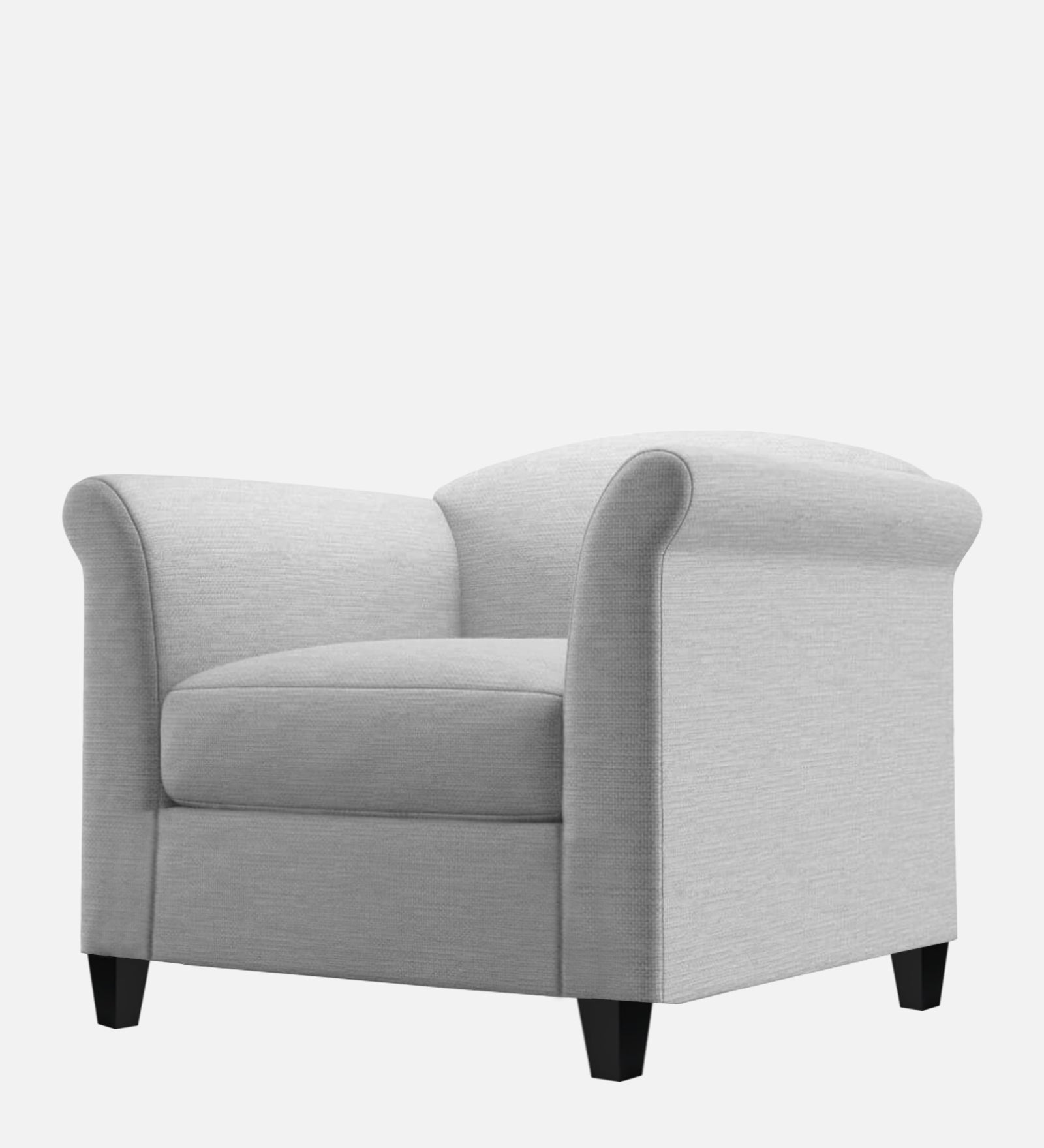 Kimber Fabric 1 Seater Sofa In Lit Grey Colour