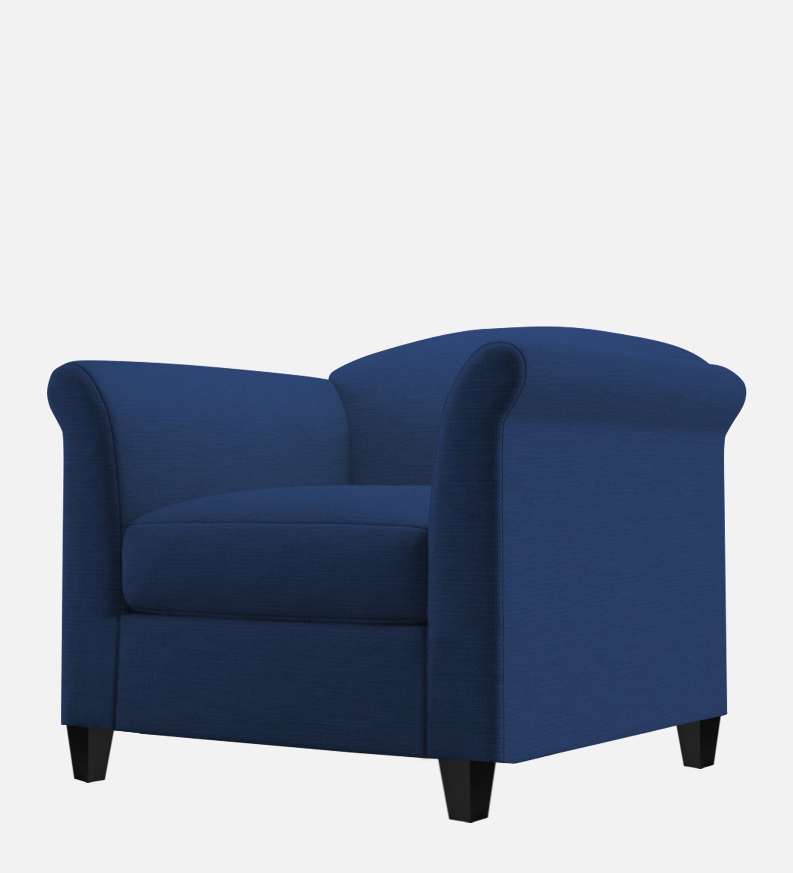 Kimber Fabric 1 Seater Sofa In Royal Blue Colour
