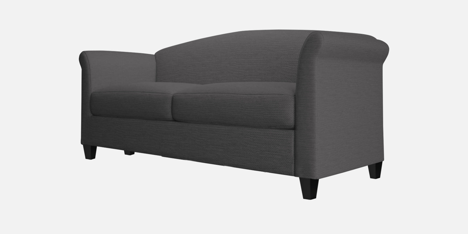 Kimber Fabric 2 Seater Sofa In Charcoal Grey Colour