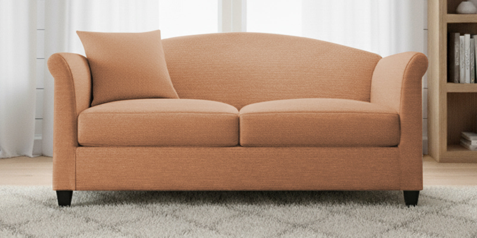 Kimber Fabric 2 Seater Sofa In Cosmic Beige Colour