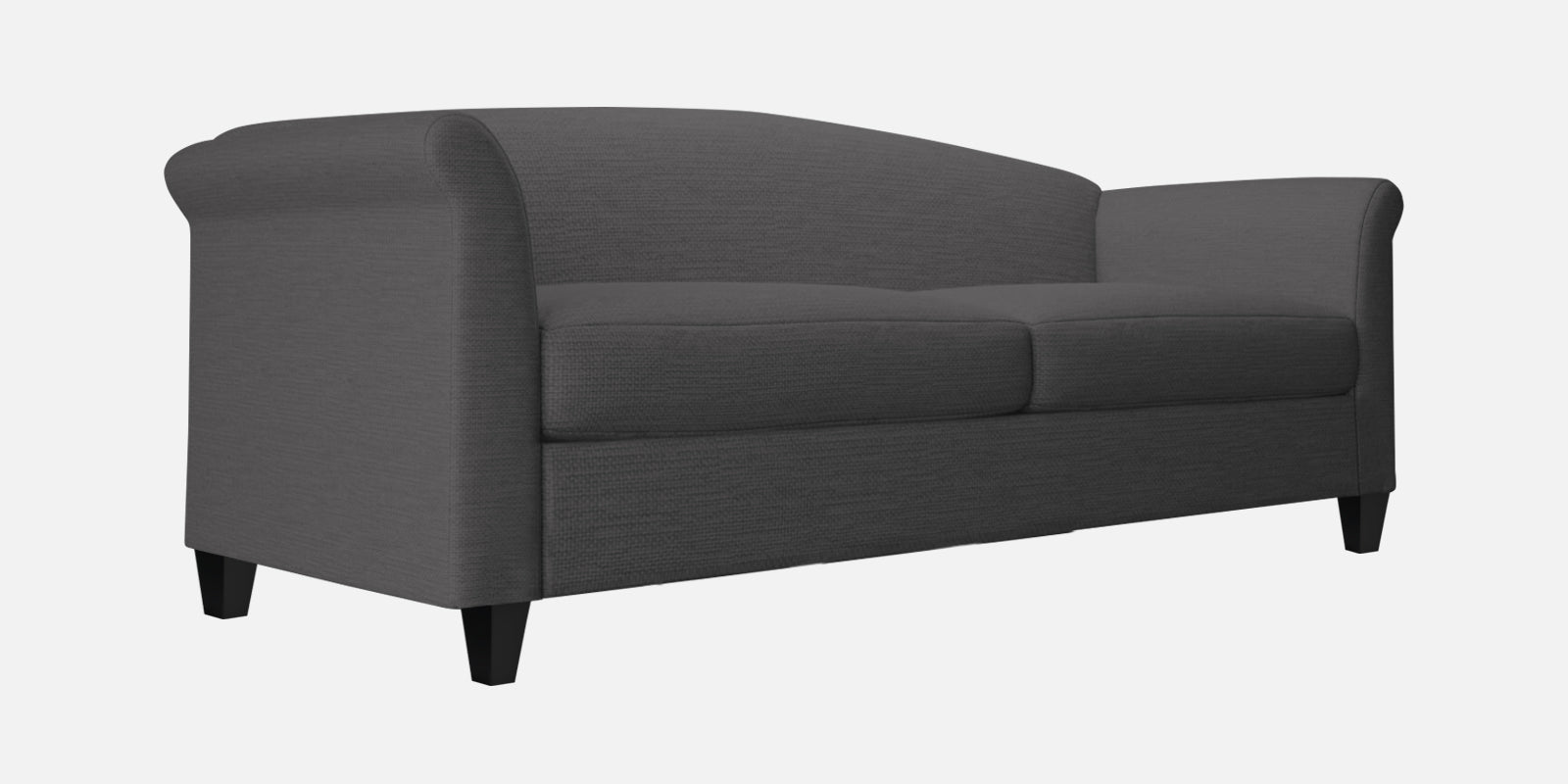 Kimber Fabric 3 Seater Sofa In Charcoal Grey Colour