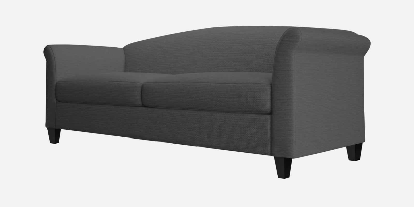Kimber Fabric 3 Seater Sofa In Charcoal Grey Colour