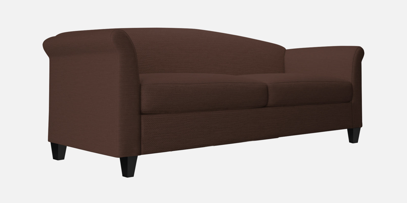 Kimber Fabric 3 Seater Sofa In Coffee Brown Colour