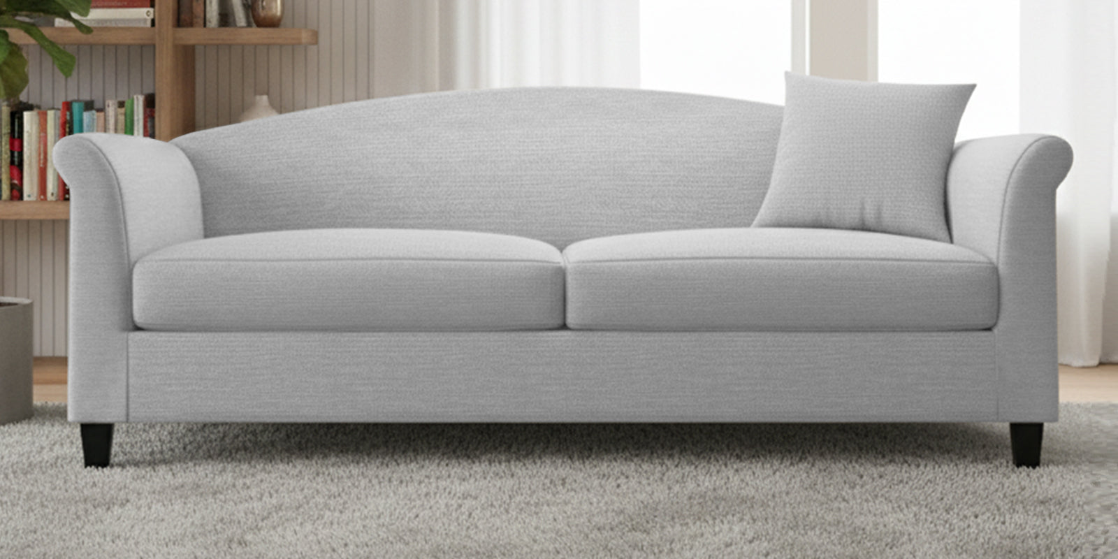 Kimber Fabric 3 Seater Sofa In Lit Grey Colour