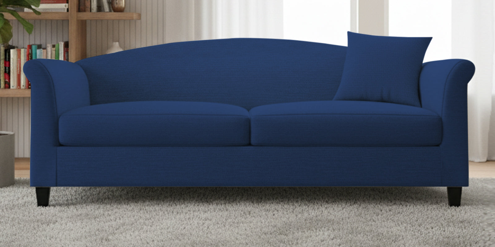 Kimber Fabric 3 Seater Sofa In Royal Blue Colour