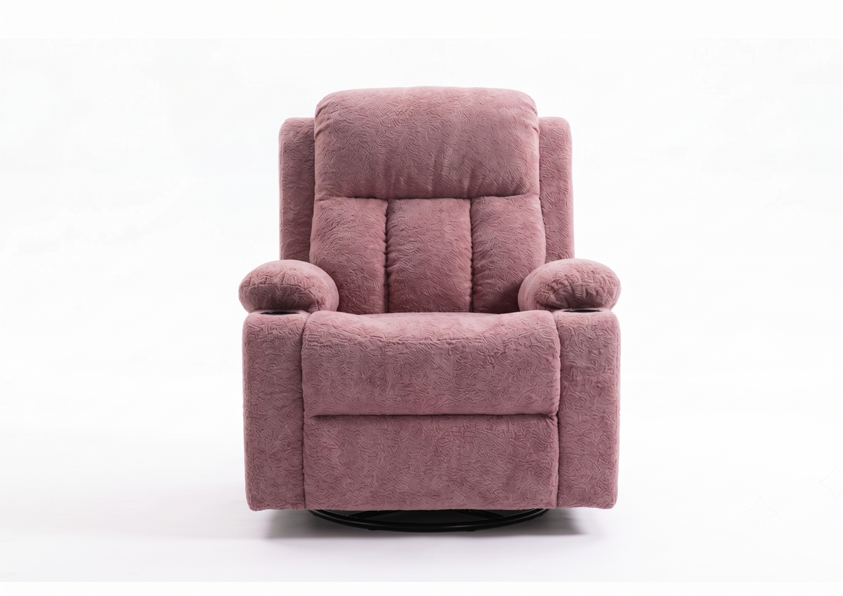 Kosly 1 Seater Rotating Manual Recliner - Rose Pink