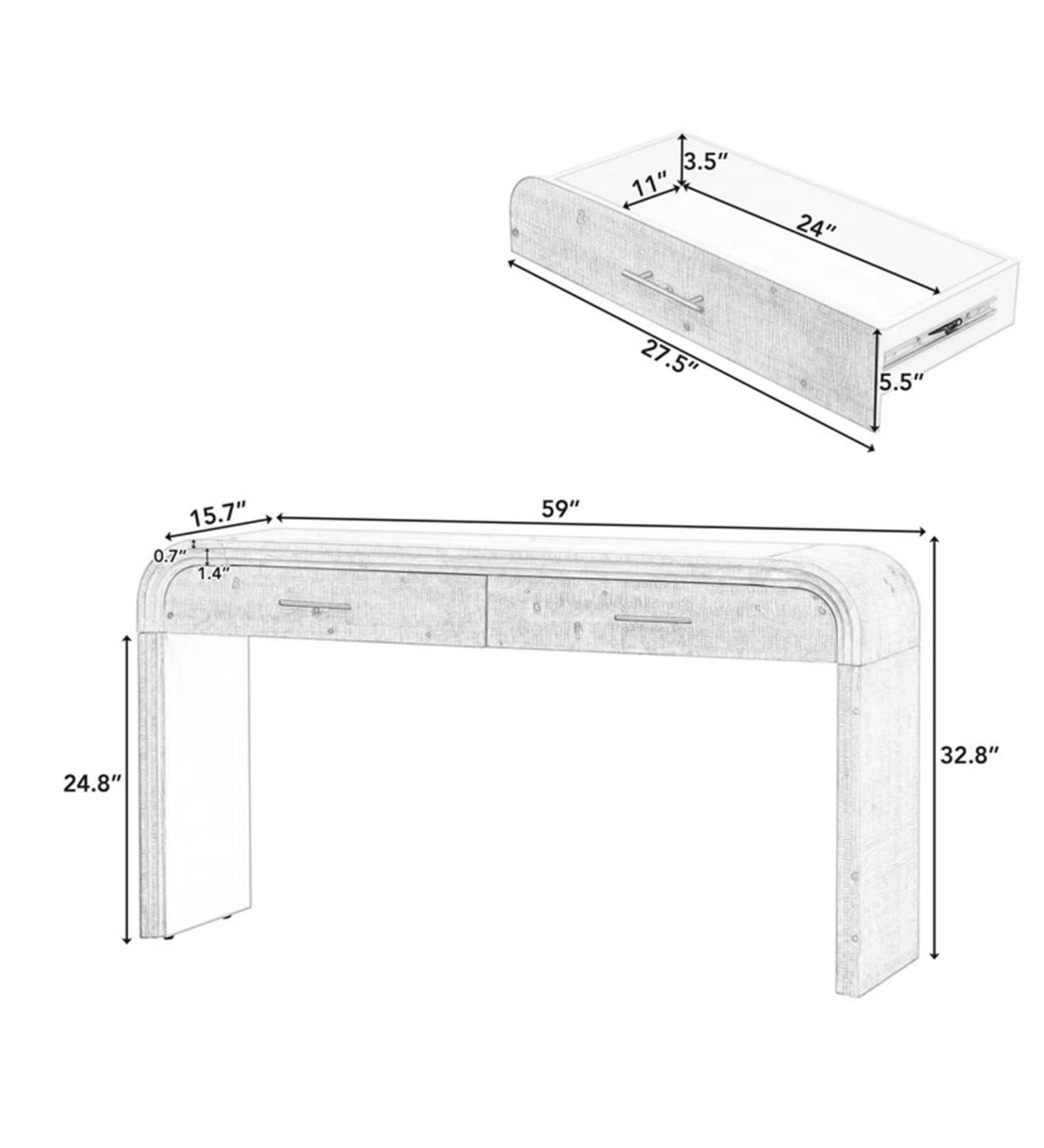 Kynlee Solid Wood Console Table In Natural Wood Finish - Febonic Living