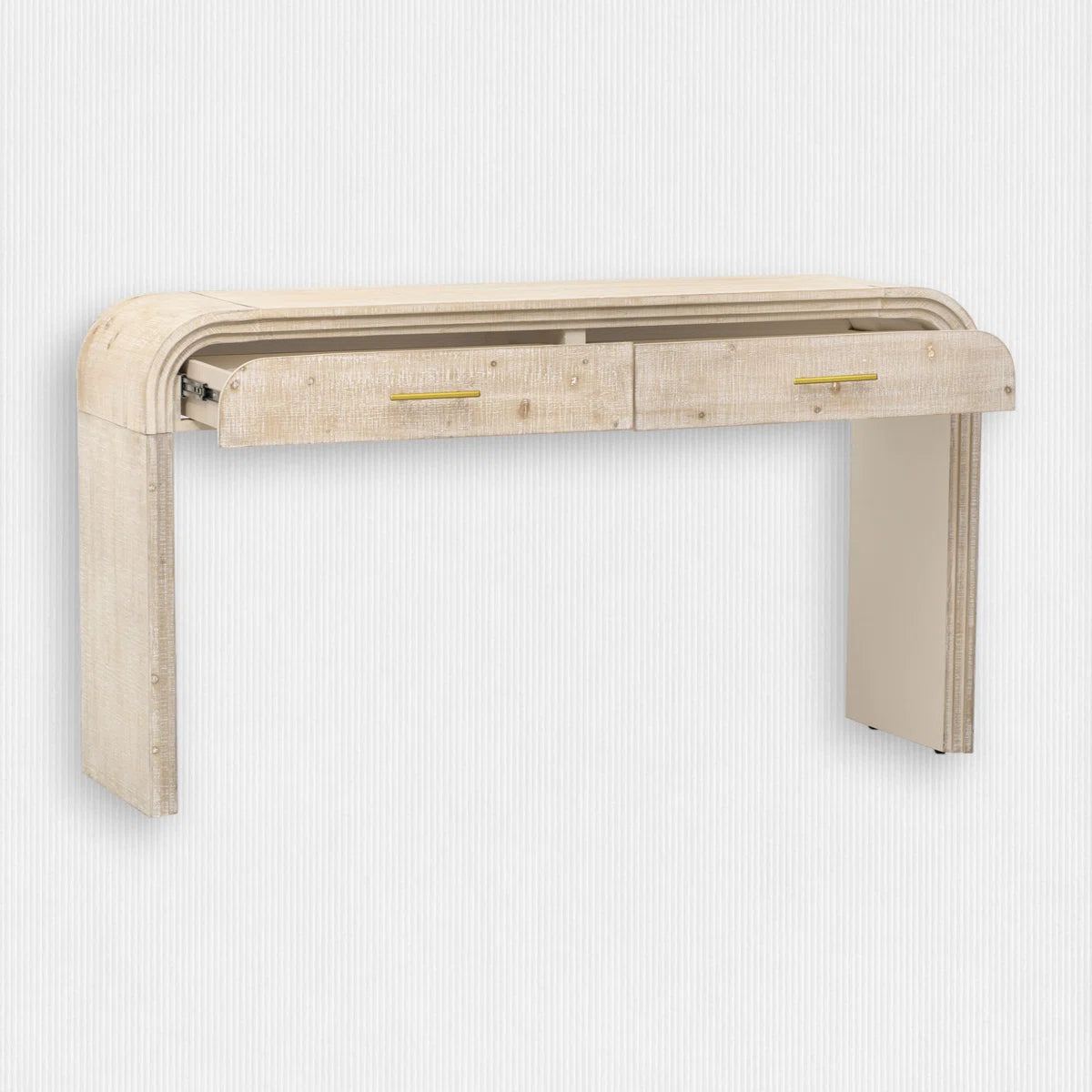 Kynlee Solid Wood Console Table In Natural Wood Finish - Febonic Living