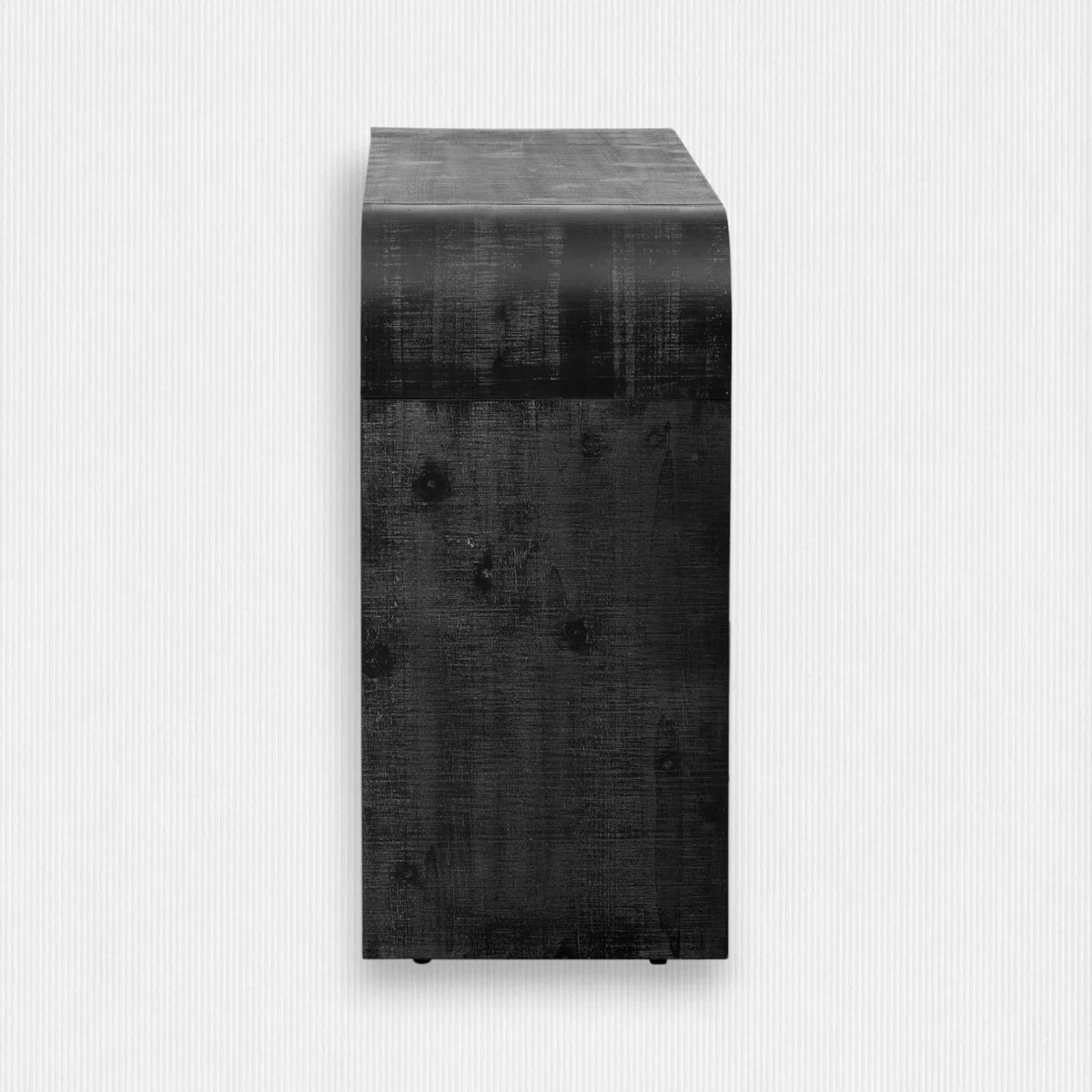Kynlee Solid Wood Console Table In Antique Black Wood Finish - Febonic Living