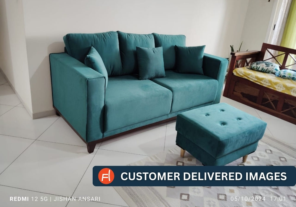 Luca Fabric 3 Seater Sofa In Almond Beige Colour - Febonic Living