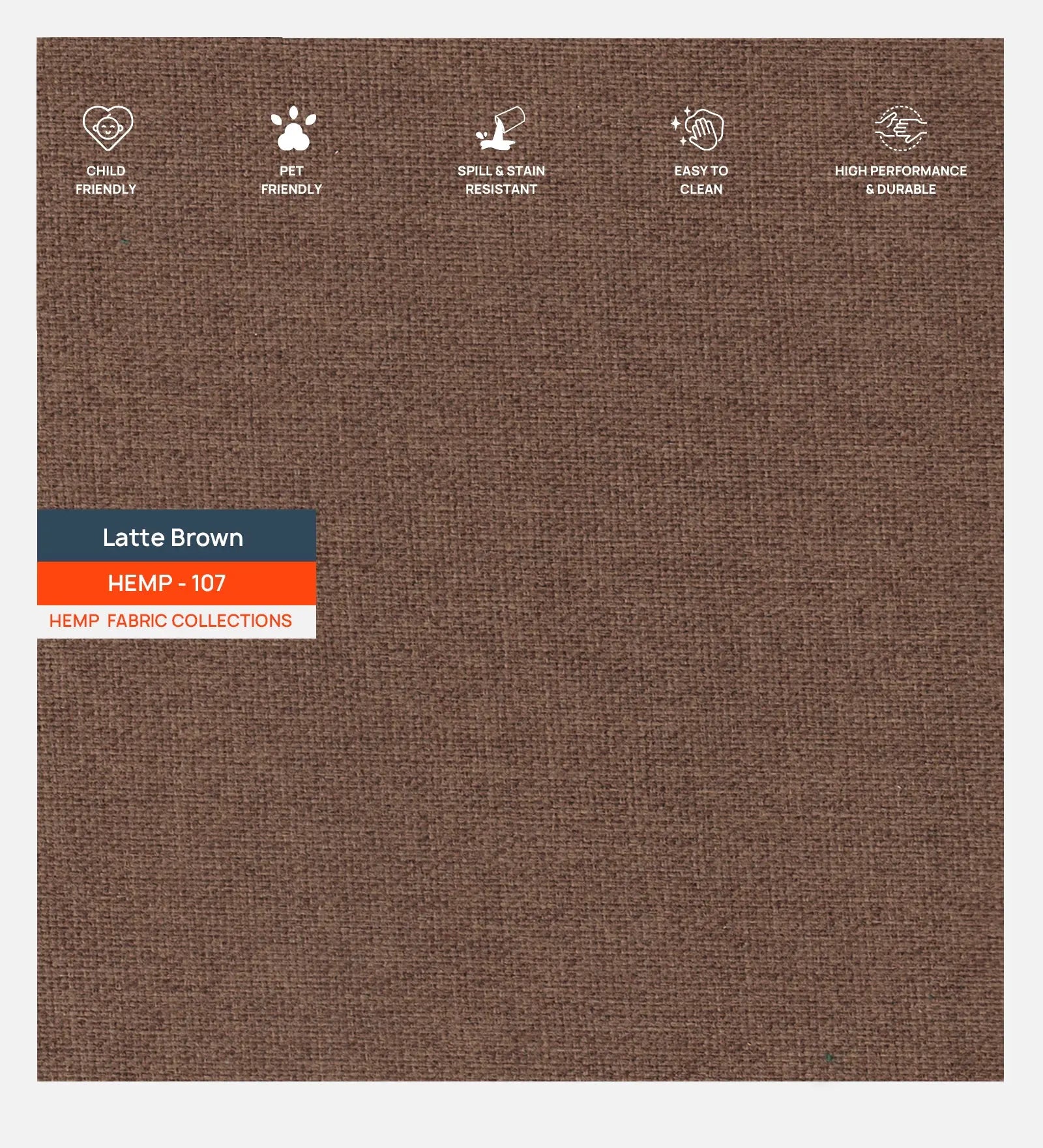 Burban Fabric 1 Seater Sofa In Latte Brown Colour Febonic Living