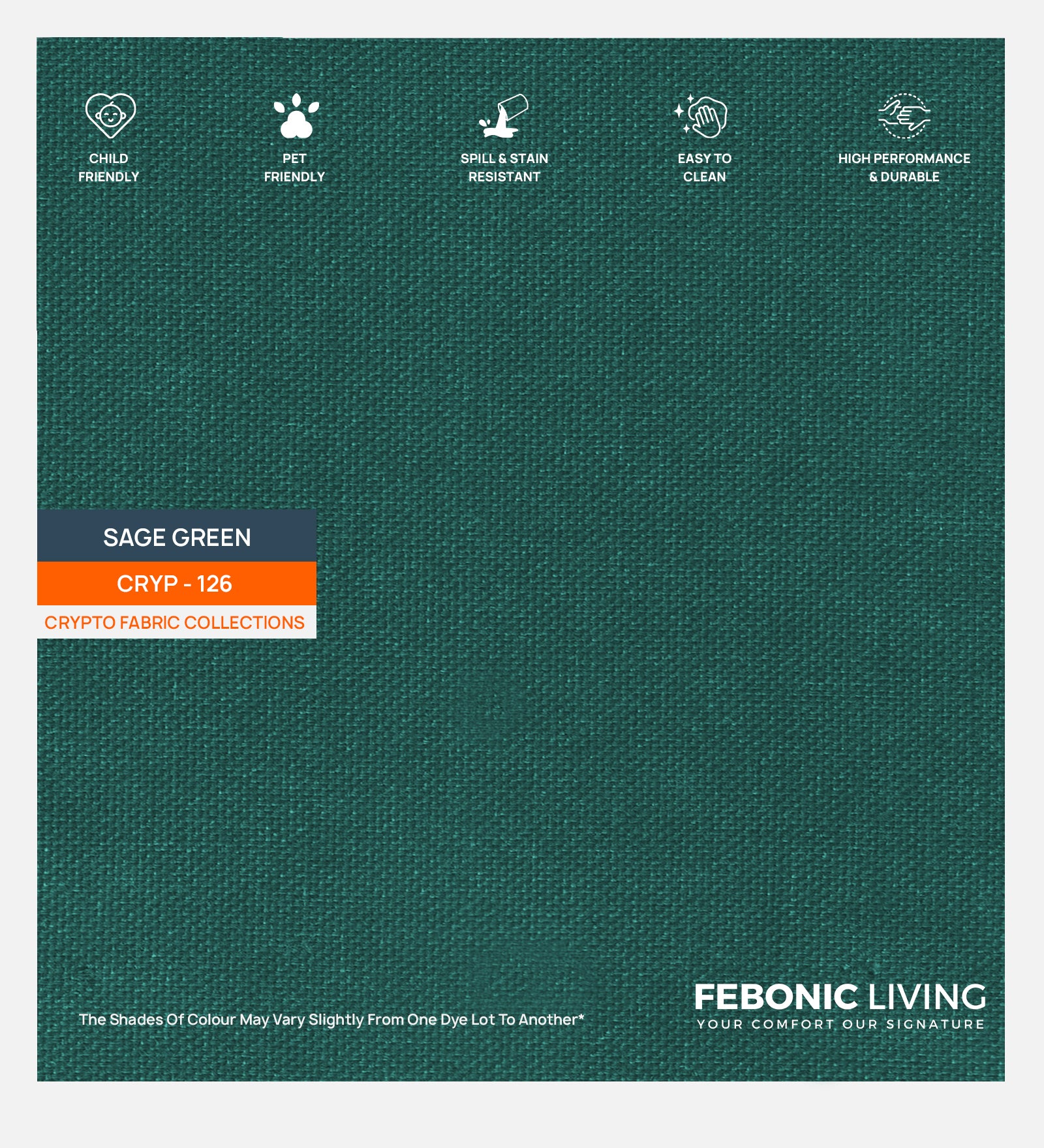 Buy Lenin Crypto Fabric Sage Green 126 Code Green | Febonic Living