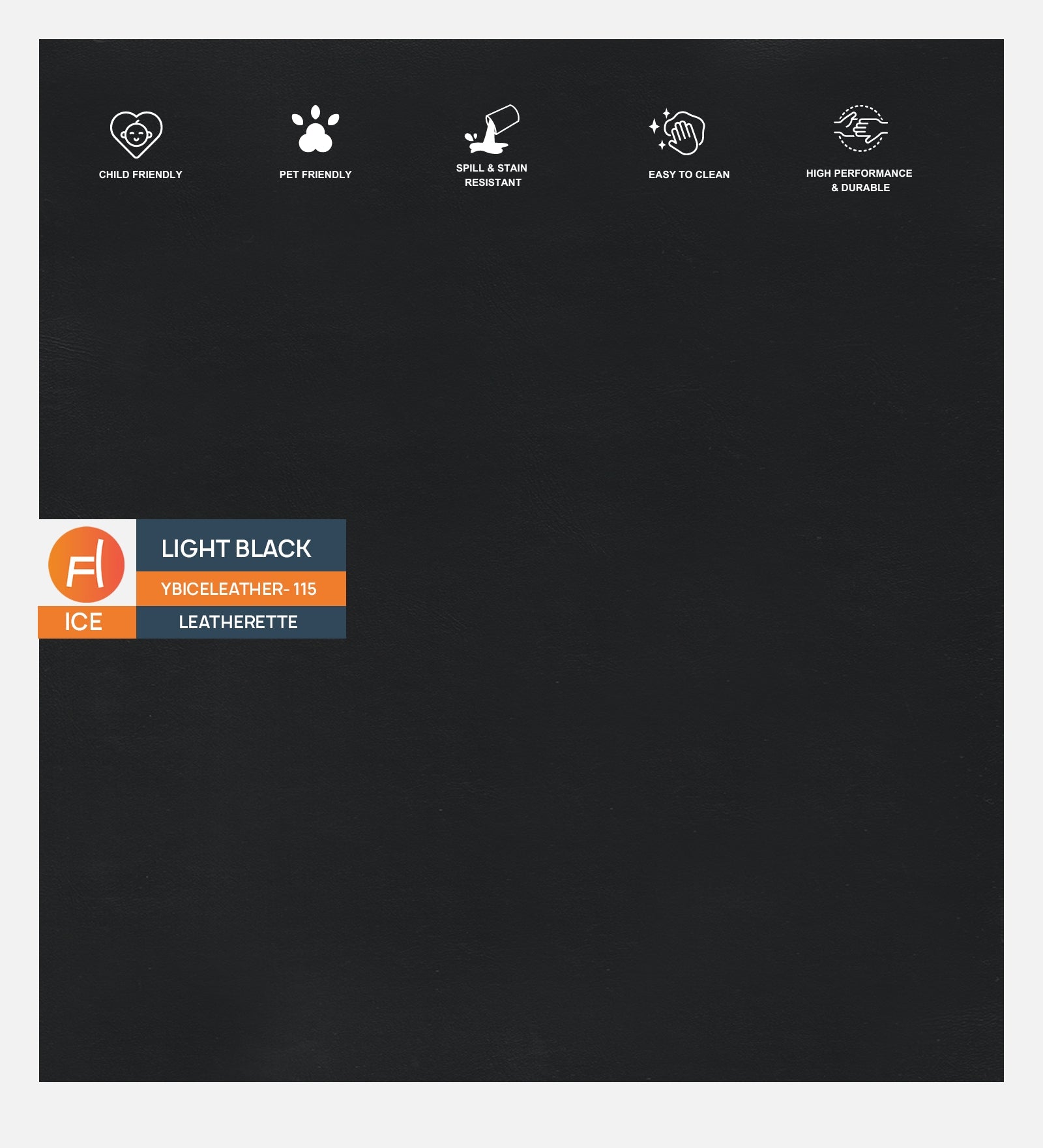 Juno Fabric 1 Seater Sofa In  Lama Black Colour - Febonic Living