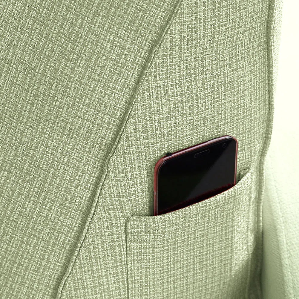 Light Fabric Back Support Wegde Pillows in Light Blue Colour - Febonic Living