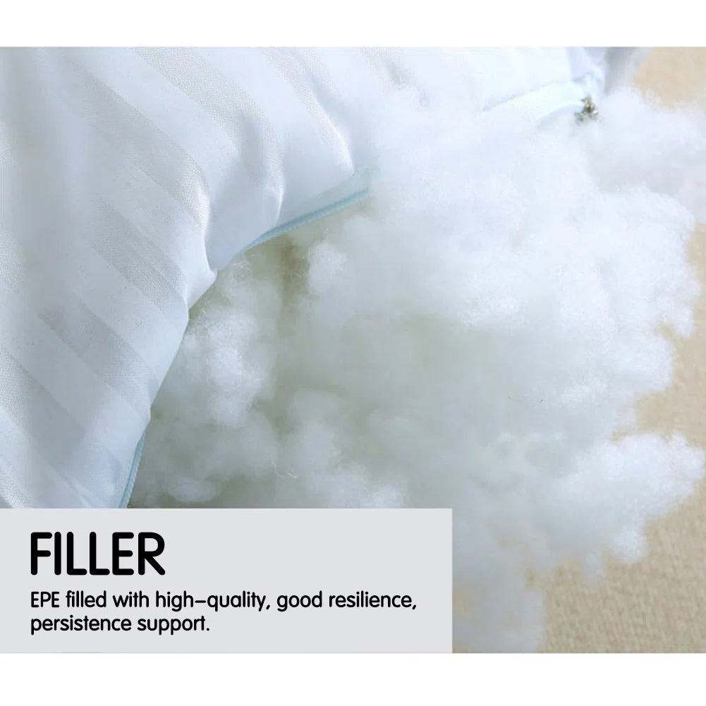 Light Fabric Back Support Wegde Pillows in Light Blue Colour - Febonic Living