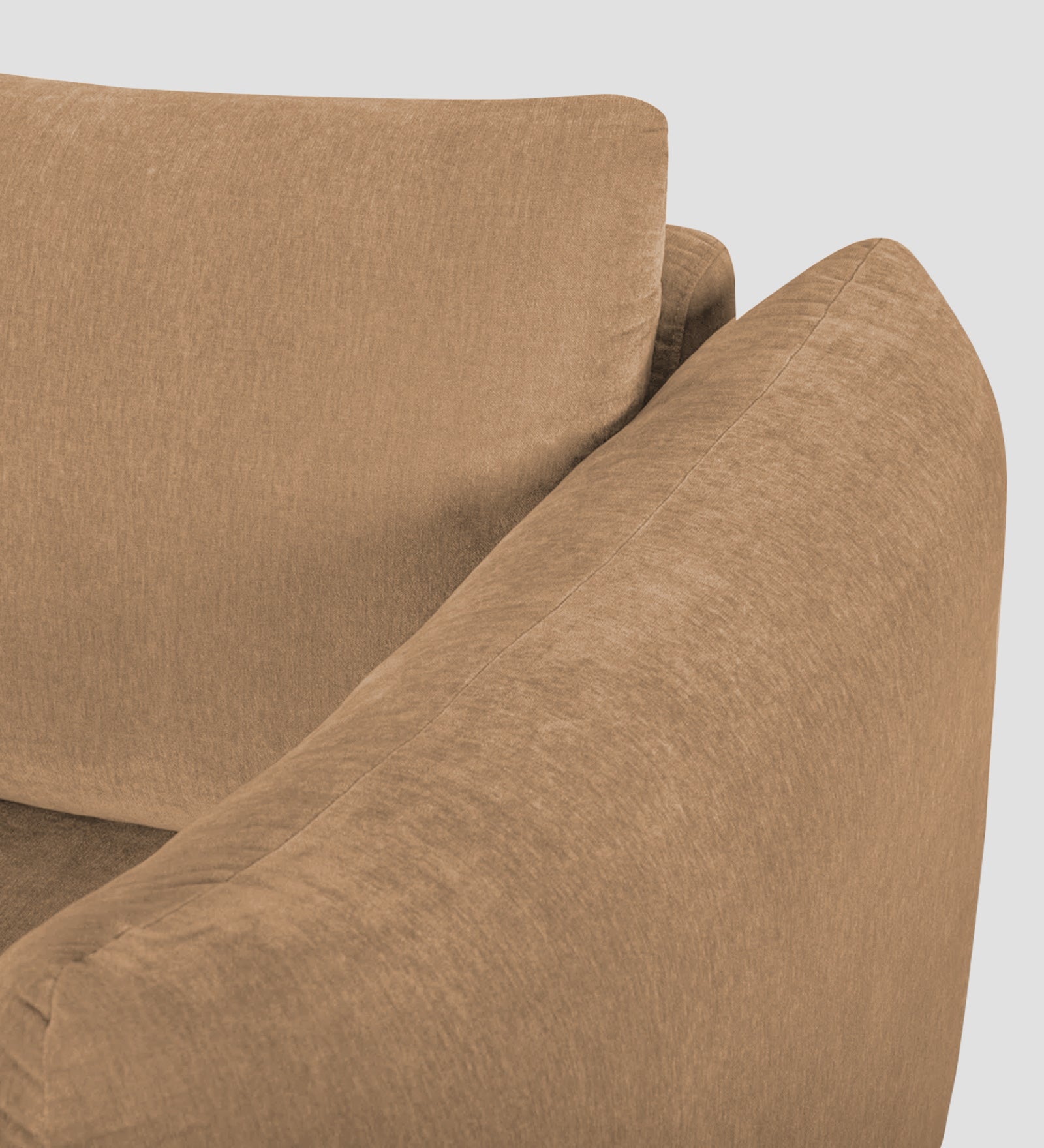 Lisa Fabric 1 Seater Sofa In Copper Brown Colour