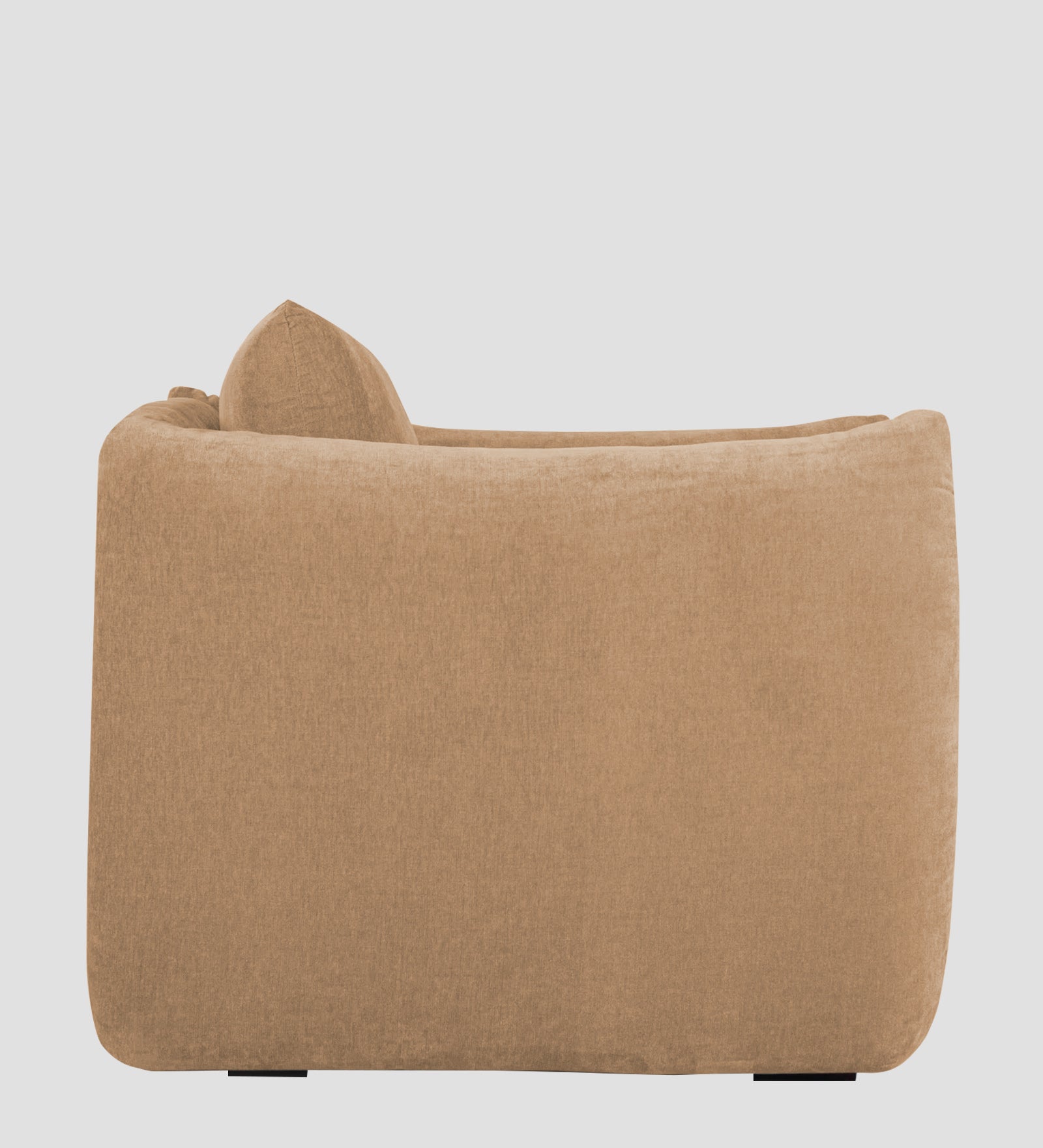 Lisa Fabric 1 Seater Sofa In Copper Brown Colour