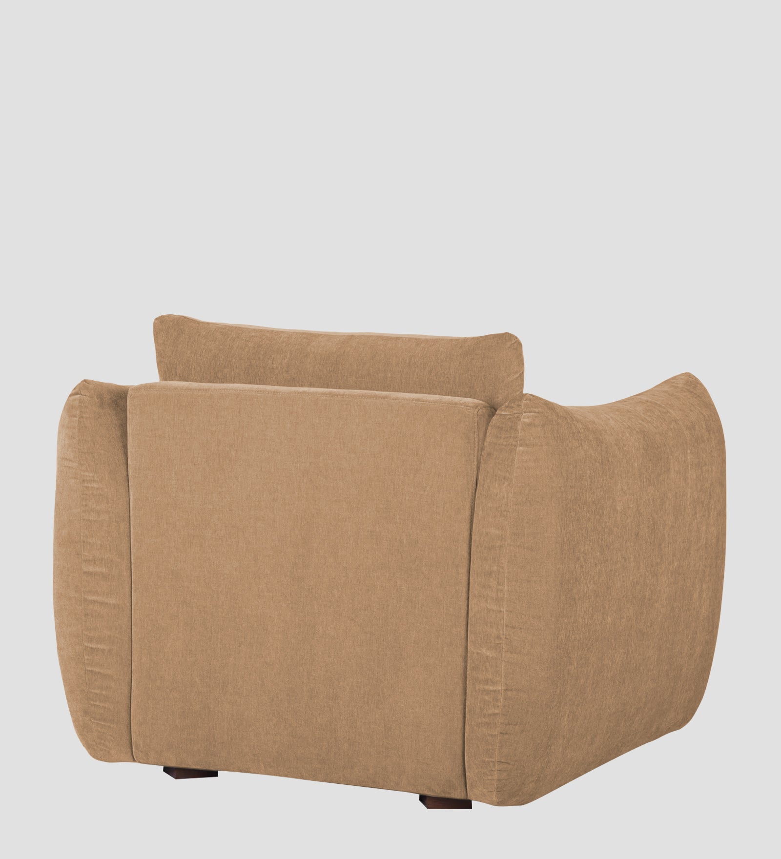 Lisa Fabric 1 Seater Sofa In Copper Brown Colour