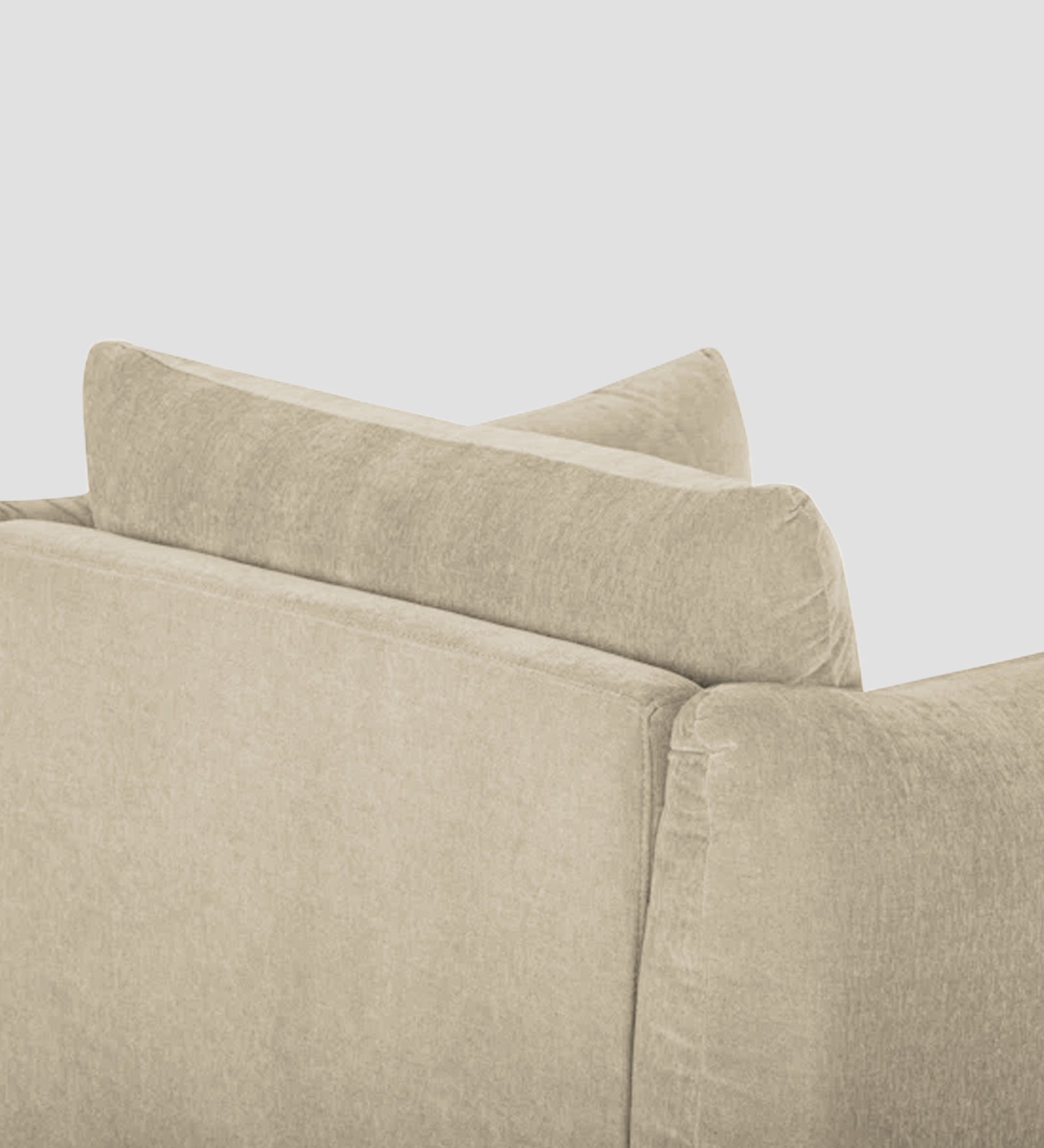 Lisa Fabric 1 Seater Sofa In Cotton Beigen Colour