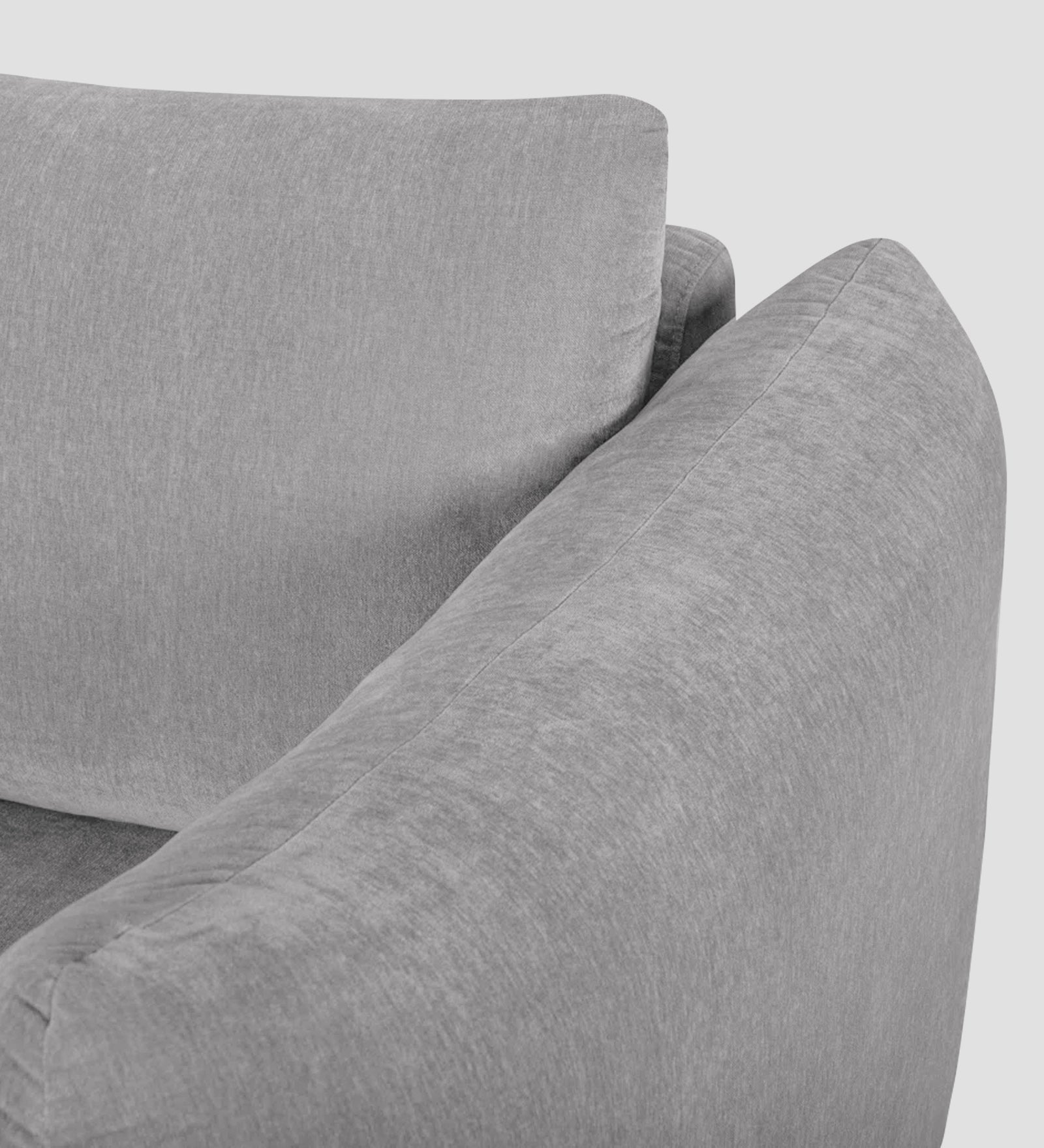 Lisa Fabric 1 Seater Sofa In Dim Grey Colour