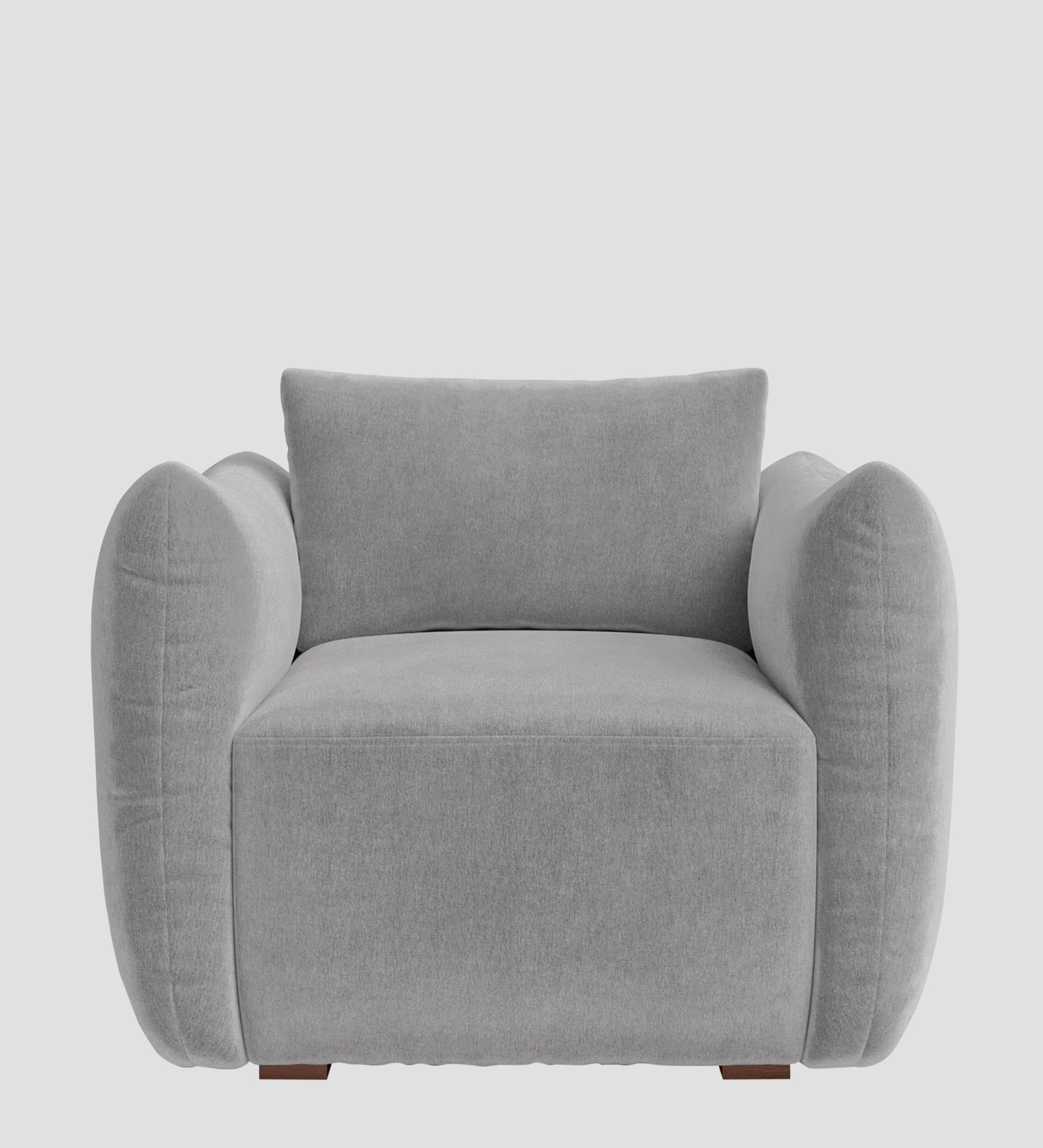 Lisa Fabric 1 Seater Sofa In Dim Grey Colour