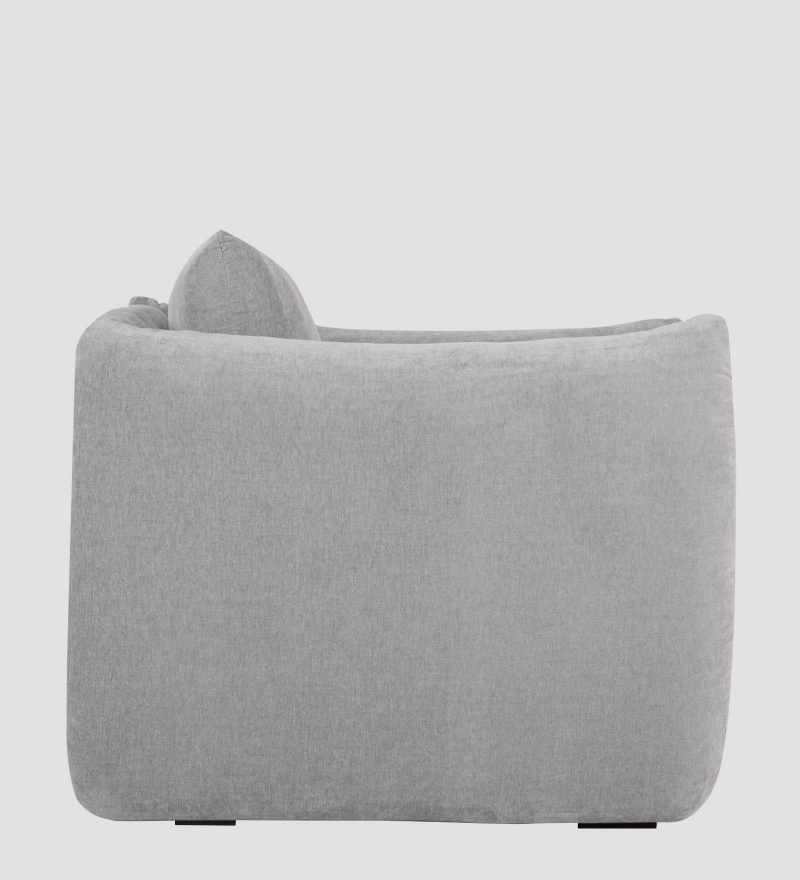 Lisa Fabric 1 Seater Sofa In Dim Grey Colour