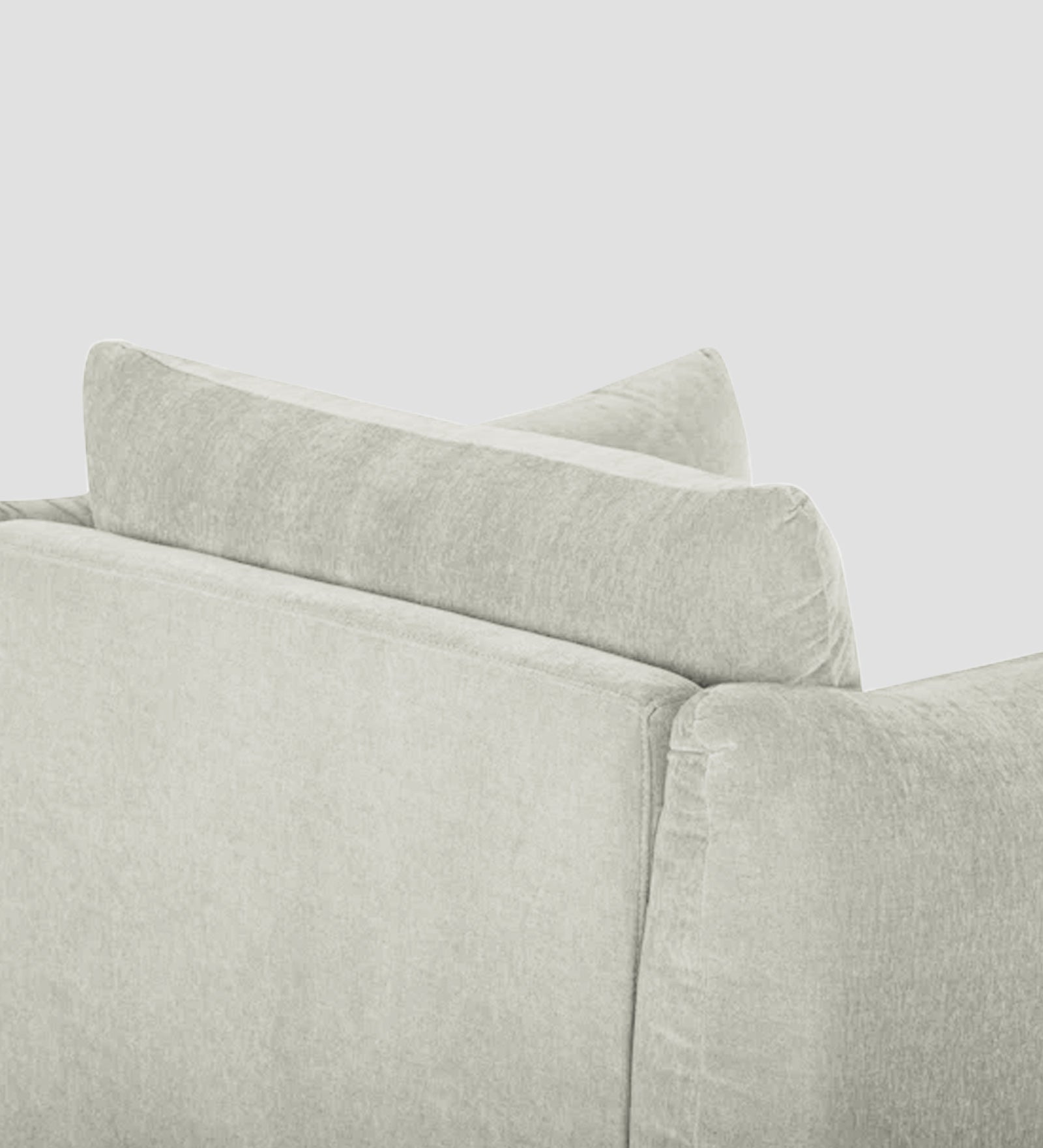 Lisa Fabric 1 Seater Sofa In Pearl White Colour