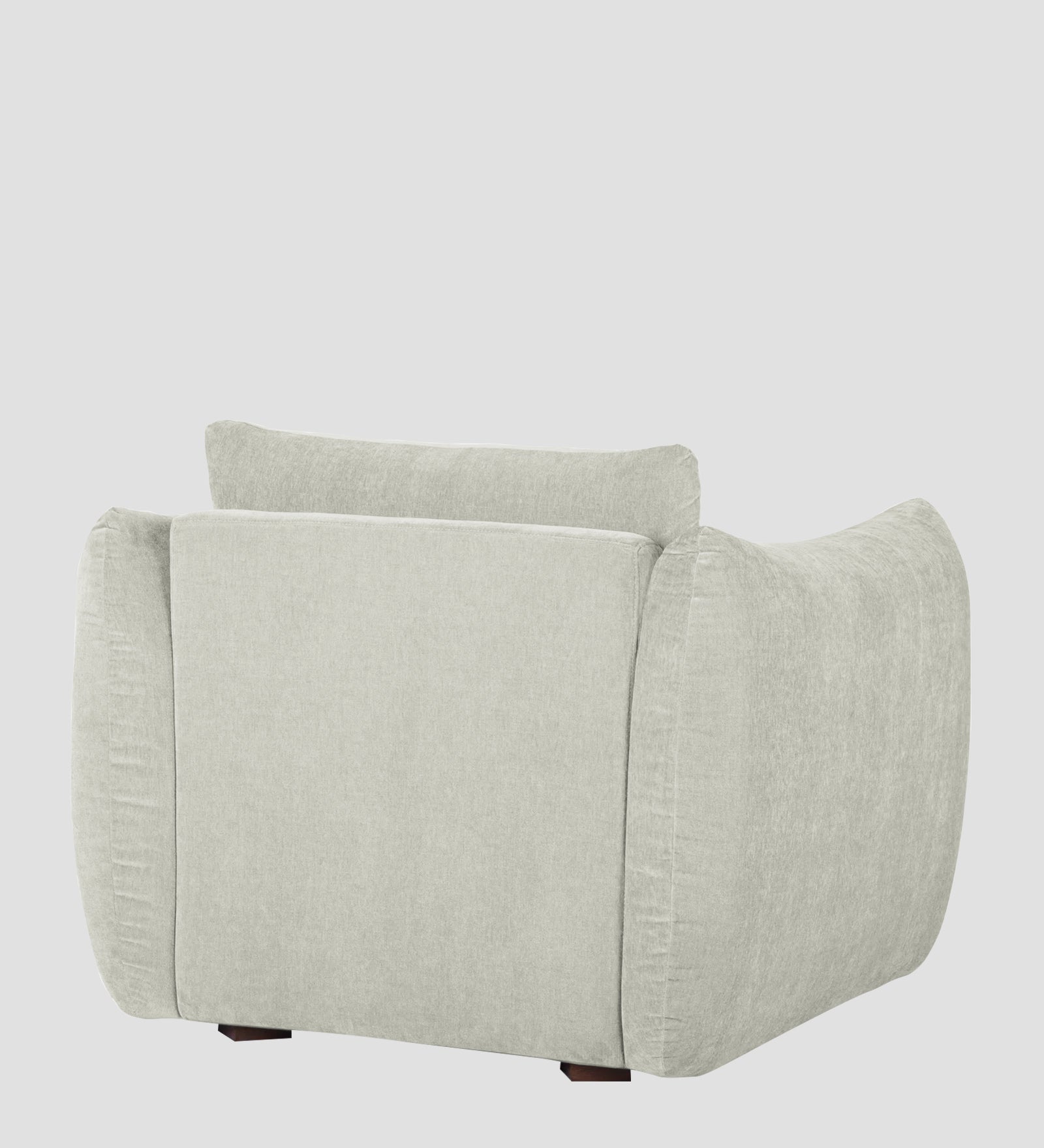 Lisa Fabric 1 Seater Sofa In Pearl White Colour