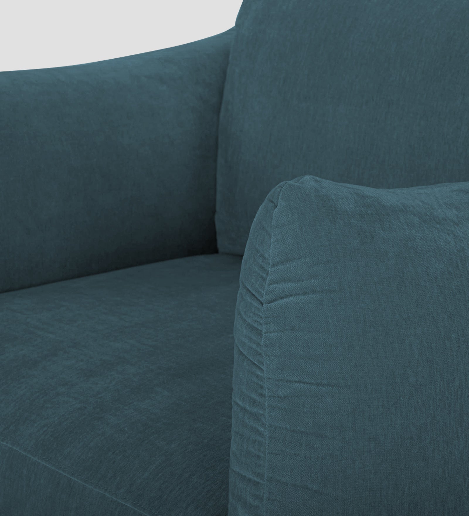 Lisa Fabric 1 Seater Sofa In Sea Blue Colour