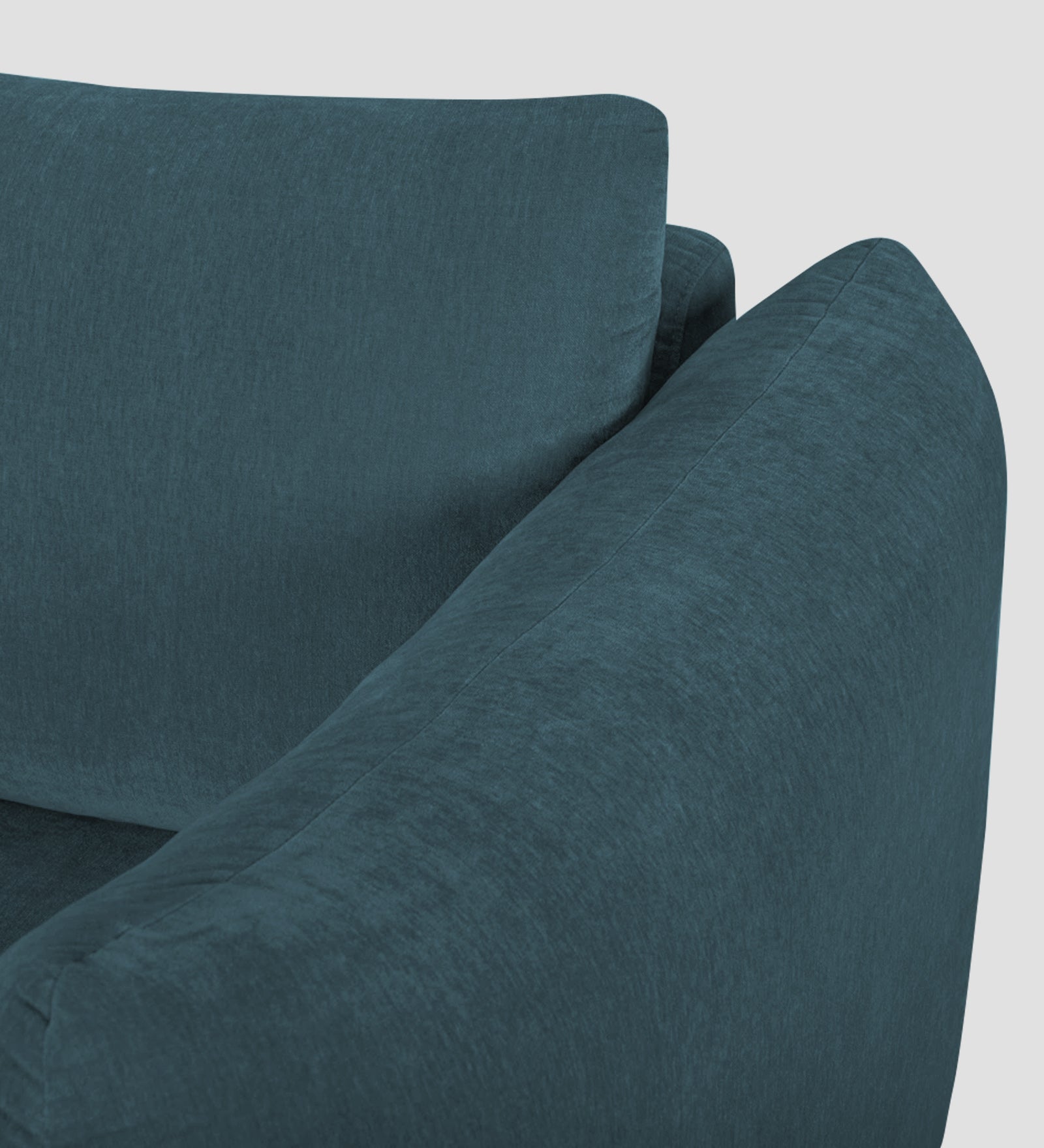 Lisa Fabric 1 Seater Sofa In Sea Blue Colour