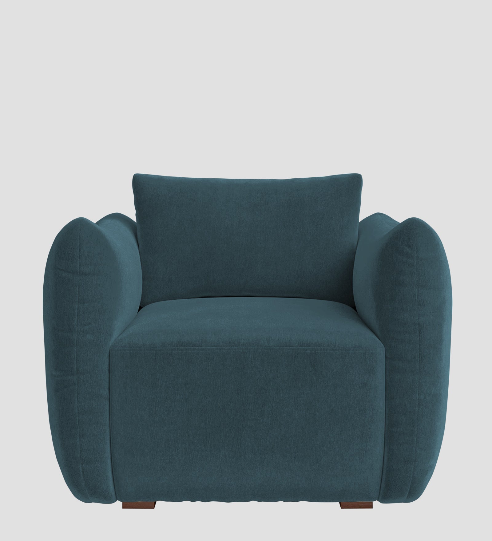 Lisa Fabric 1 Seater Sofa In Sea Blue Colour