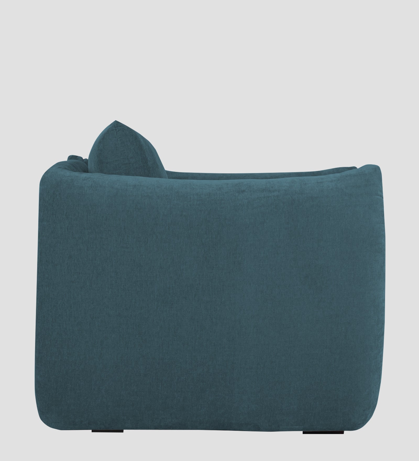 Lisa Fabric 1 Seater Sofa In Sea Blue Colour