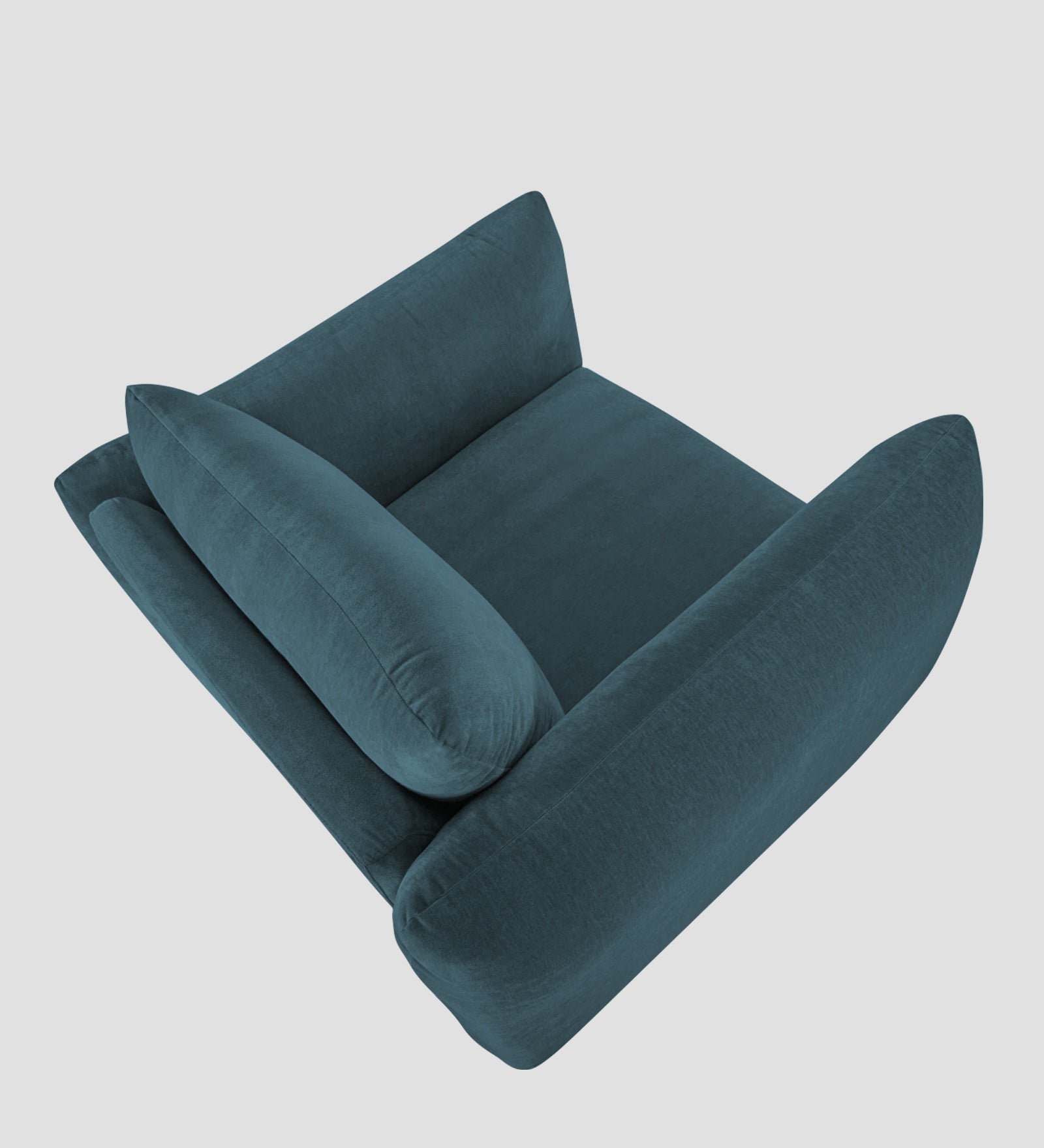 Lisa Fabric 1 Seater Sofa In Sea Blue Colour