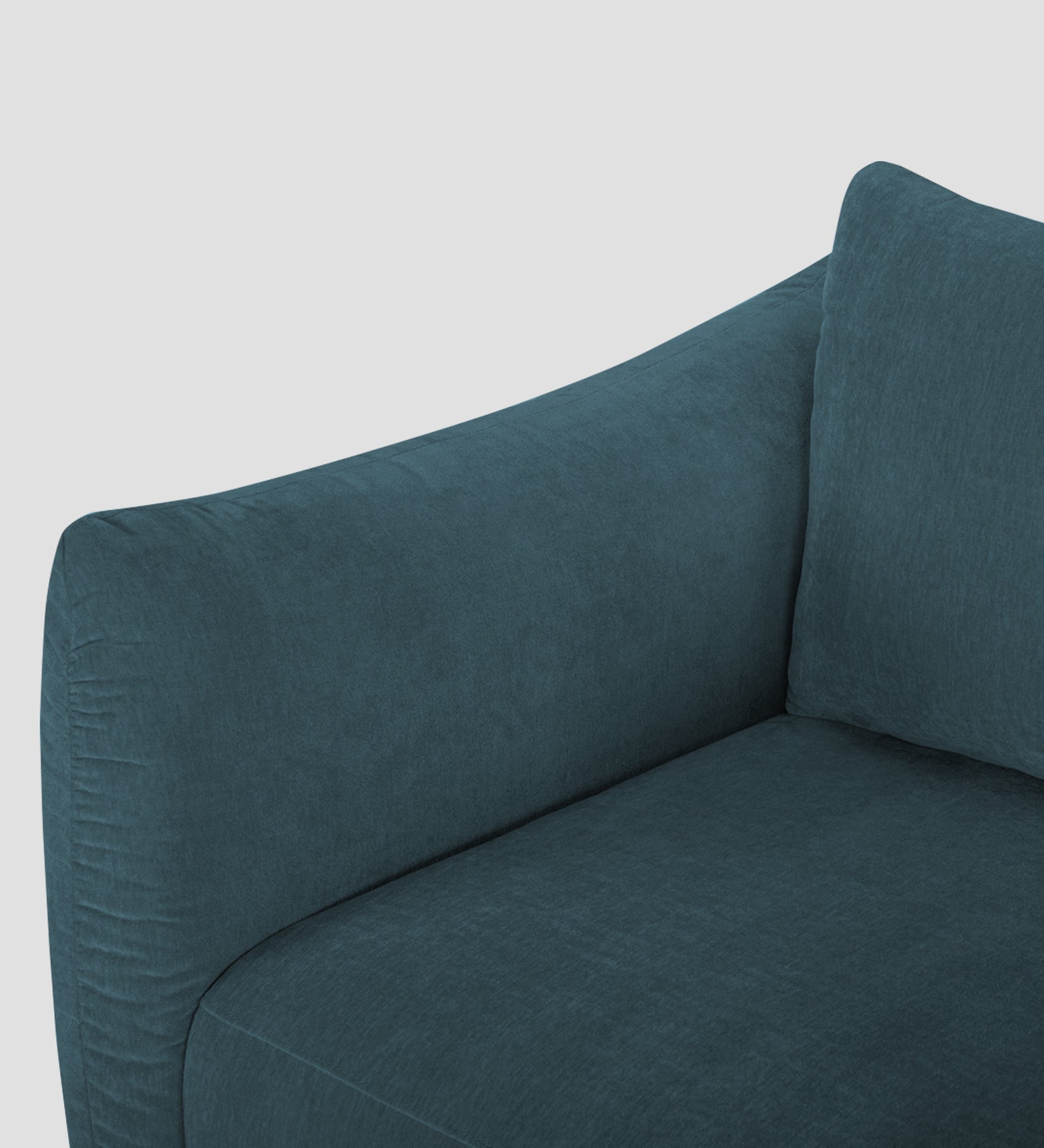 Lisa Fabric 1 Seater Sofa In Sea Blue Colour