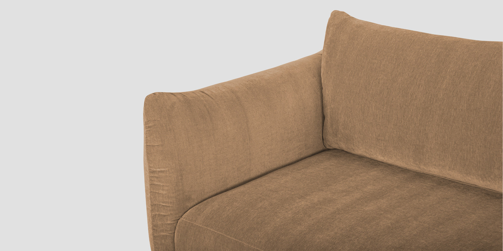 Lisa Fabric 2 Seater Sofa In Copper Brown Colour