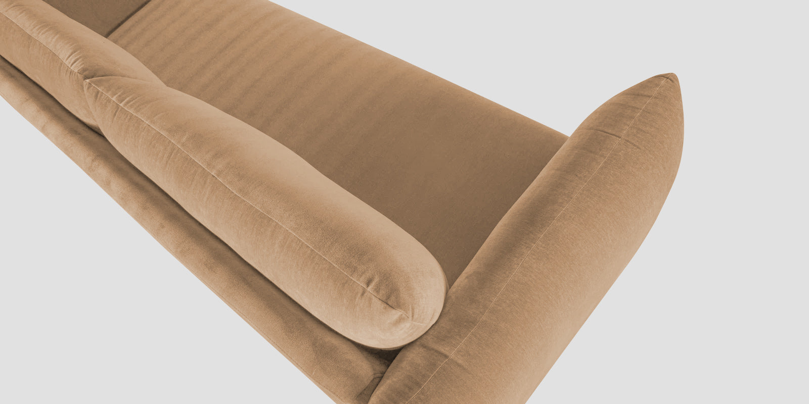 Lisa Fabric 2 Seater Sofa In Copper Brown Colour