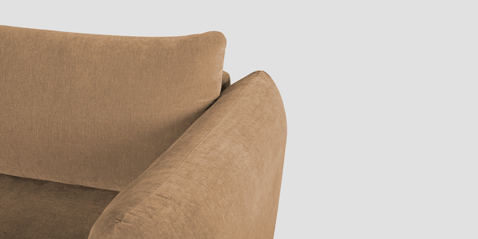 Lisa Fabric 2 Seater Sofa In Copper Brown Colour