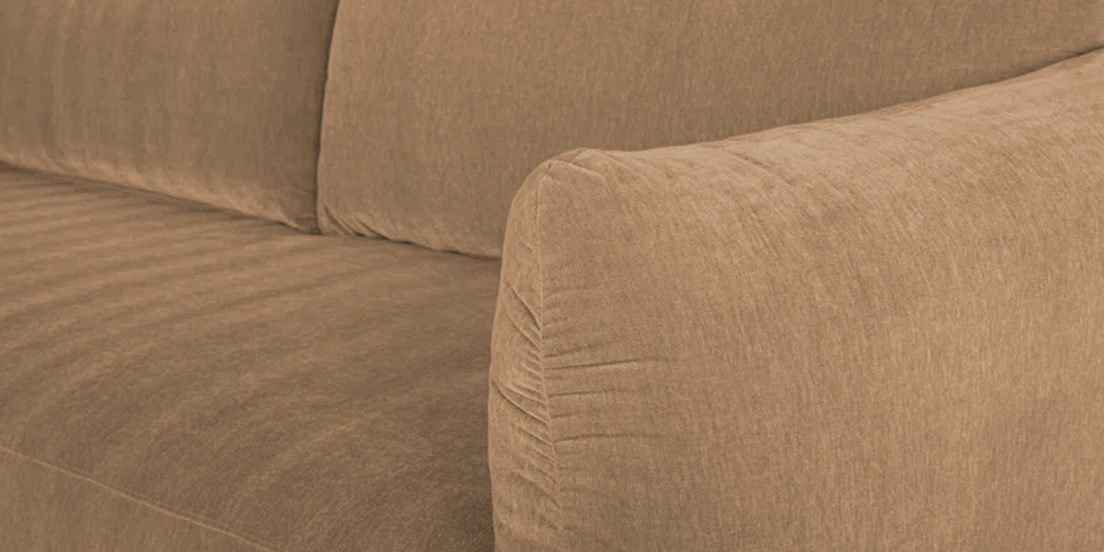 Lisa Fabric 2 Seater Sofa In Copper Brown Colour