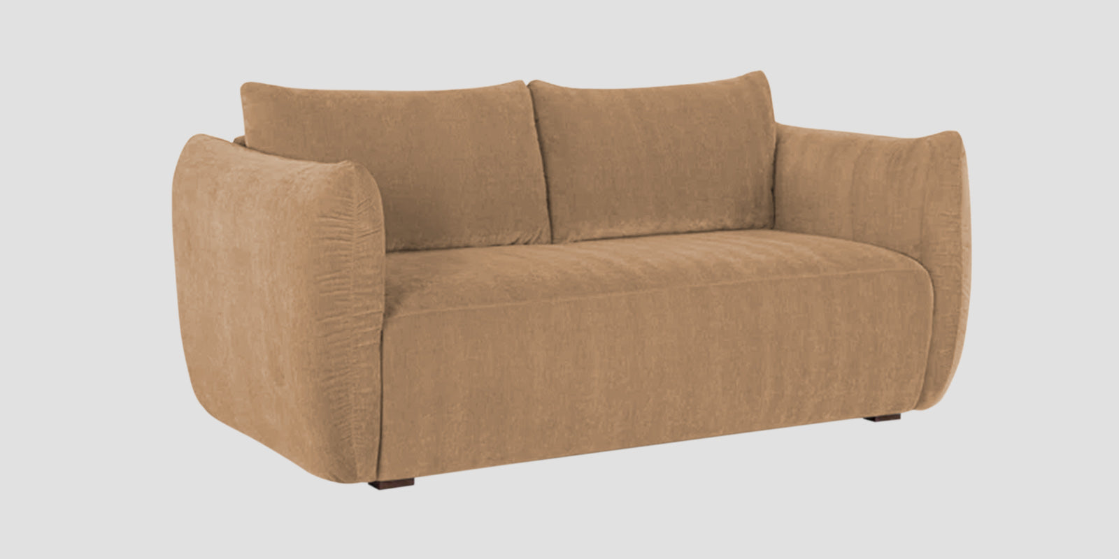 Lisa Fabric 2 Seater Sofa In Copper Brown Colour