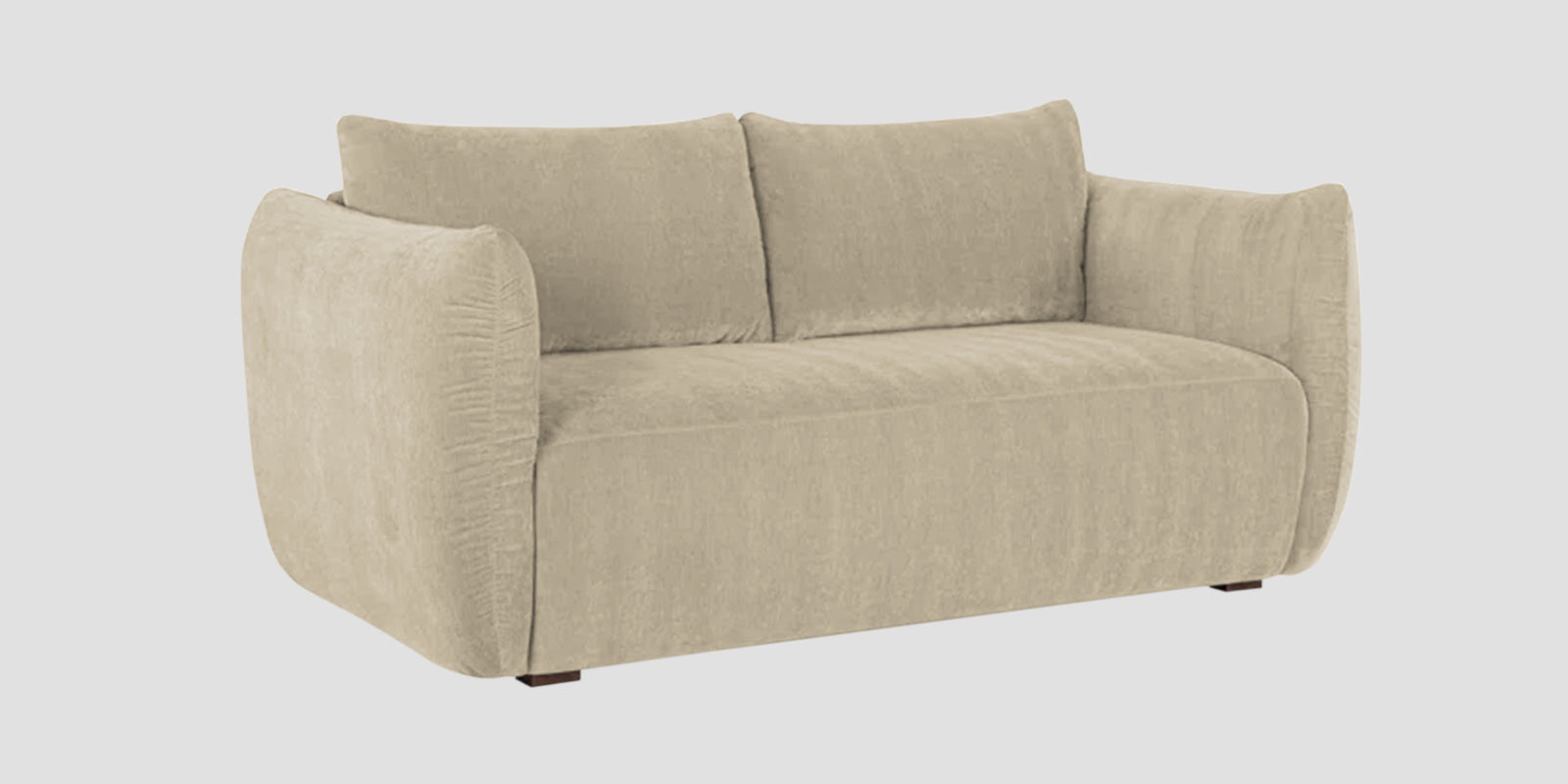 Lisa Fabric 2 Seater Sofa In Cotton Beigen Colour