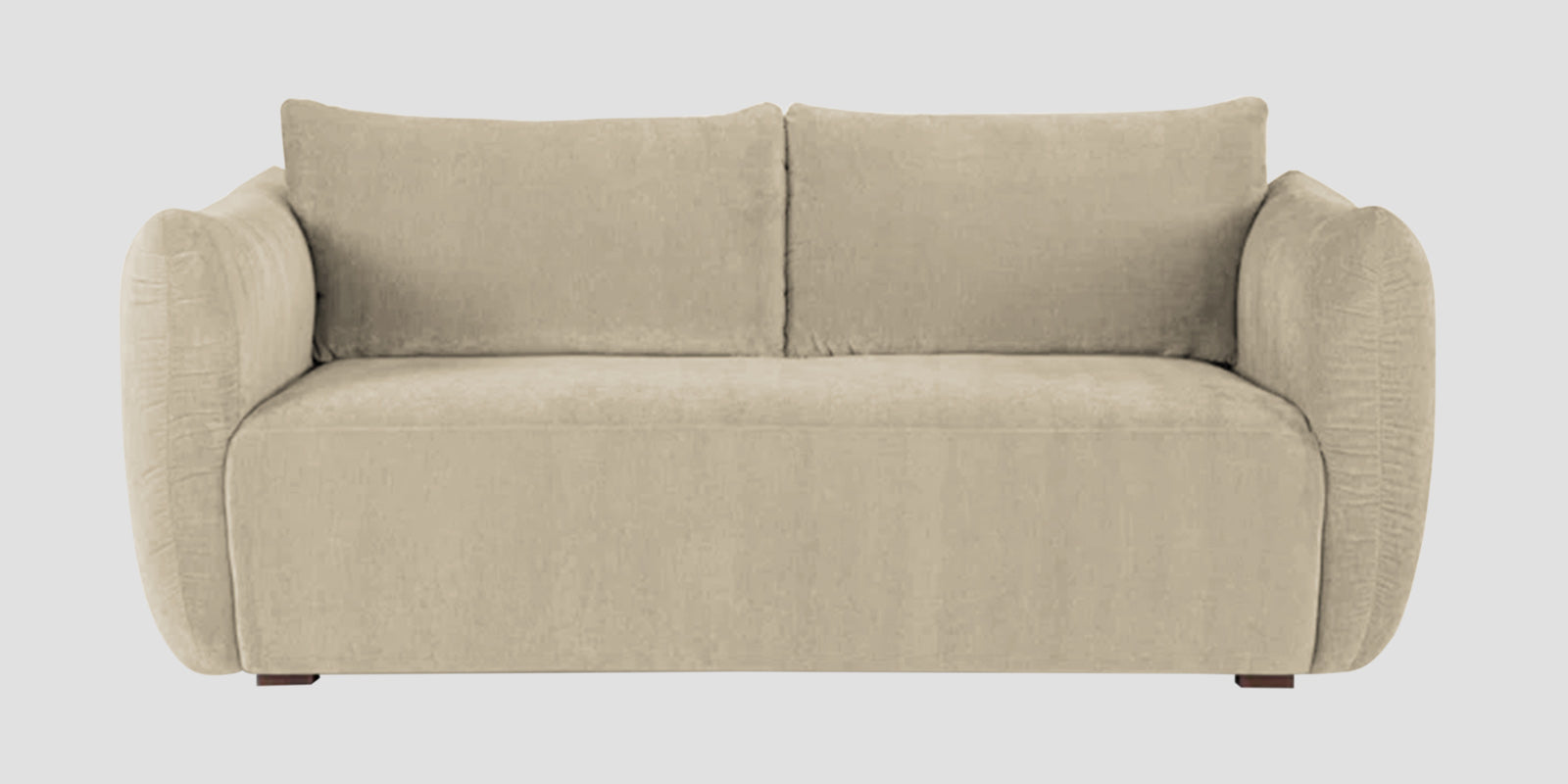 Lisa Fabric 2 Seater Sofa In Cotton Beigen Colour