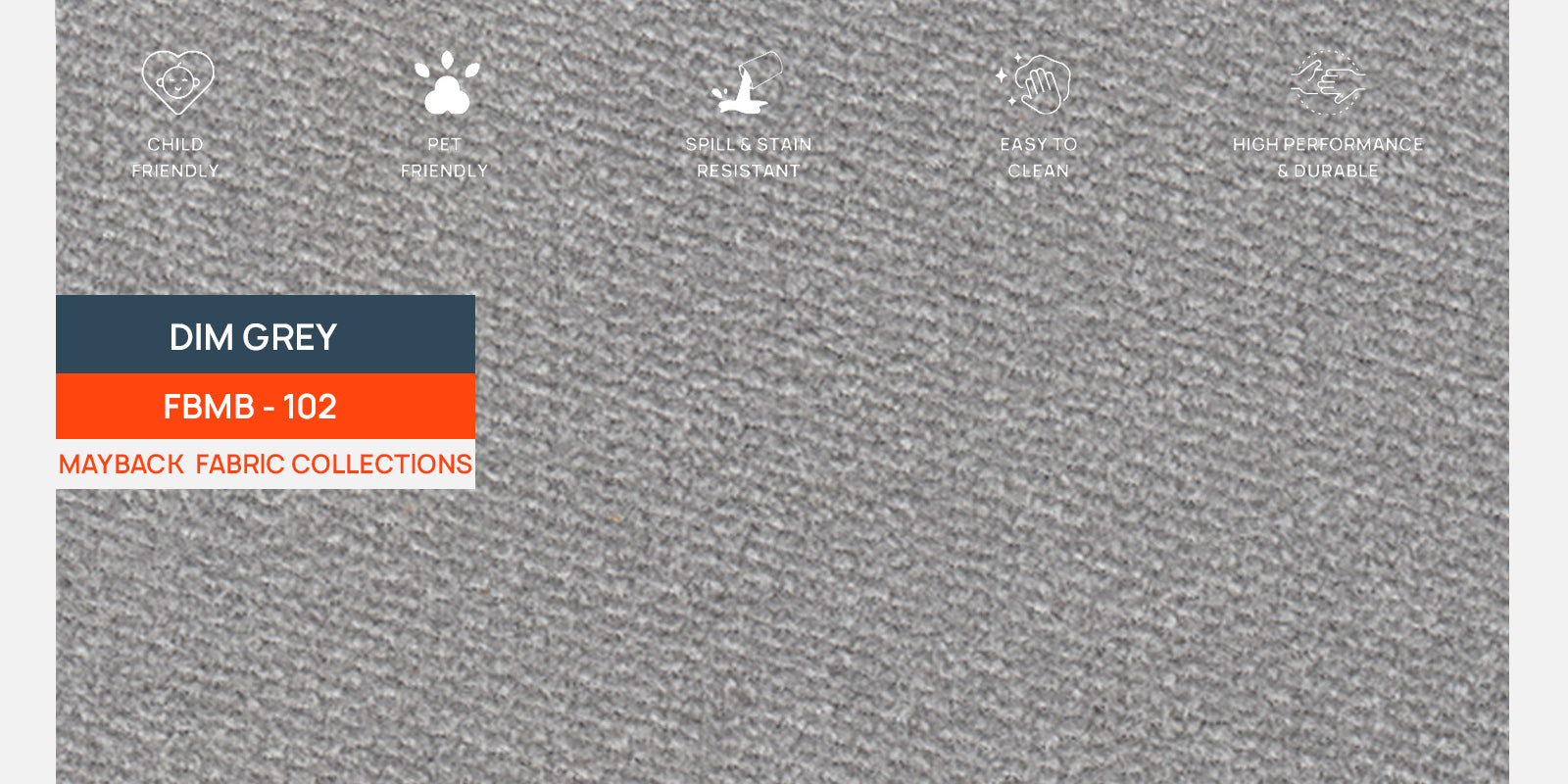 Lisa Fabric 2 Seater Sofa In Dim Grey Colour