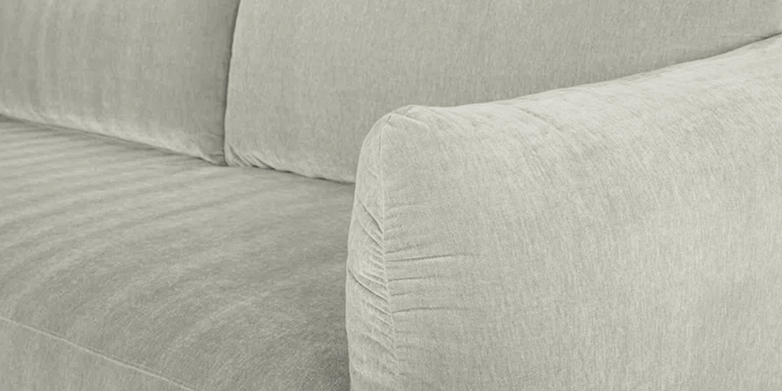 Lisa Fabric 2 Seater Sofa In Pearl White Colour